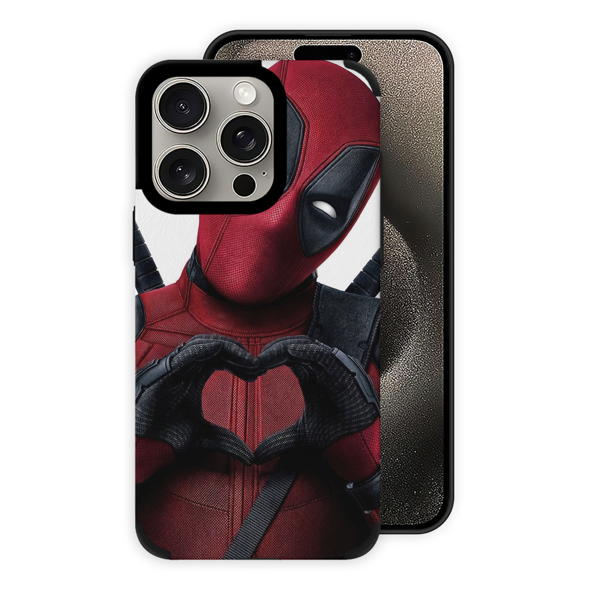 （画像用） Deadpool デッドプール 【iPhone15ProMax対応】 PUレザー スマホケース 耐衝撃＆黄変防止
