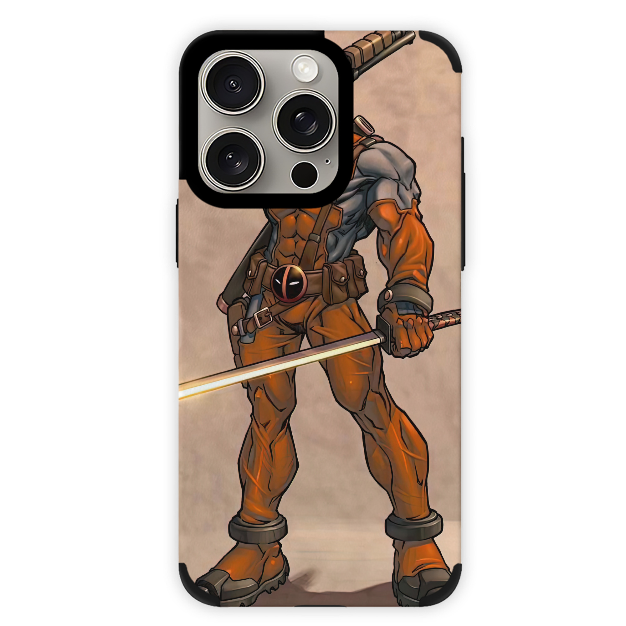 （画像用） Deadpool デッドプール 【iPhone15ProMax対応】 PUレザー スマホケース 耐衝撃＆黄変防止