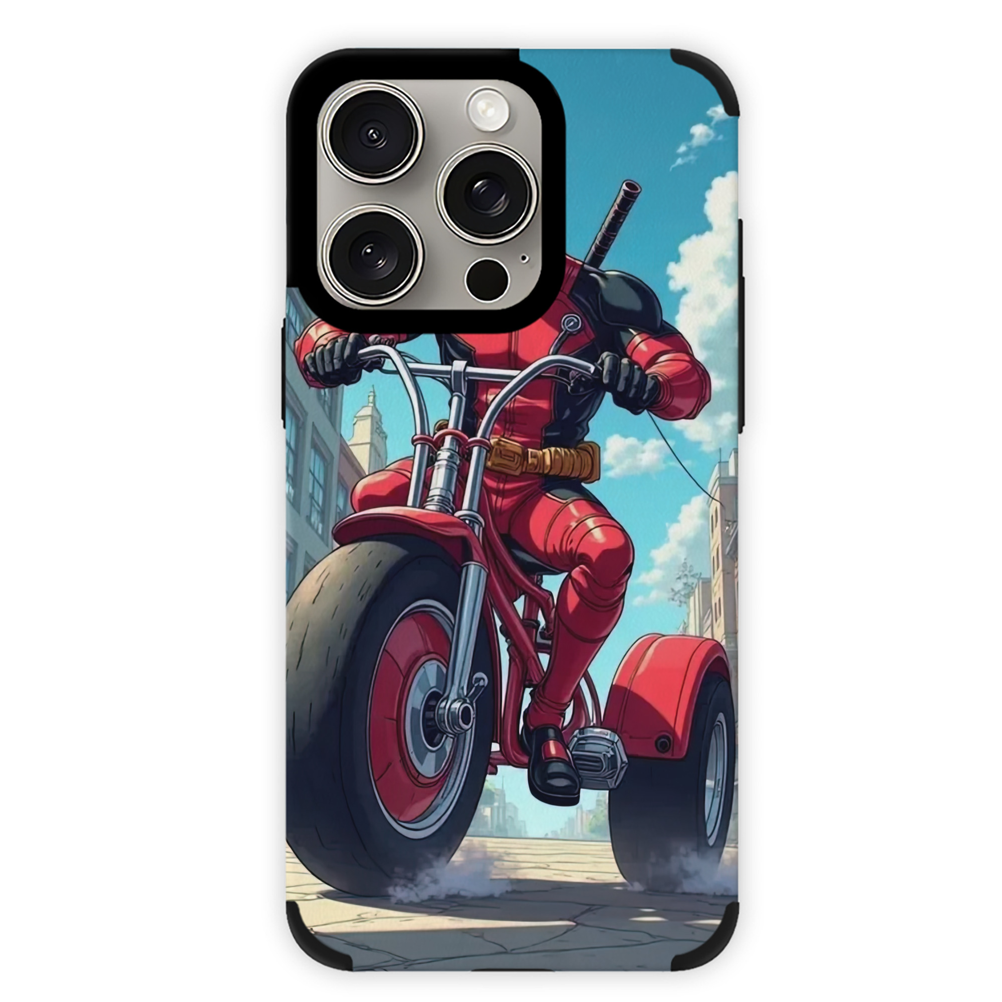 （画像用） Deadpool デッドプール 【iPhone15ProMax対応】 PUレザー スマホケース 耐衝撃＆黄変防止