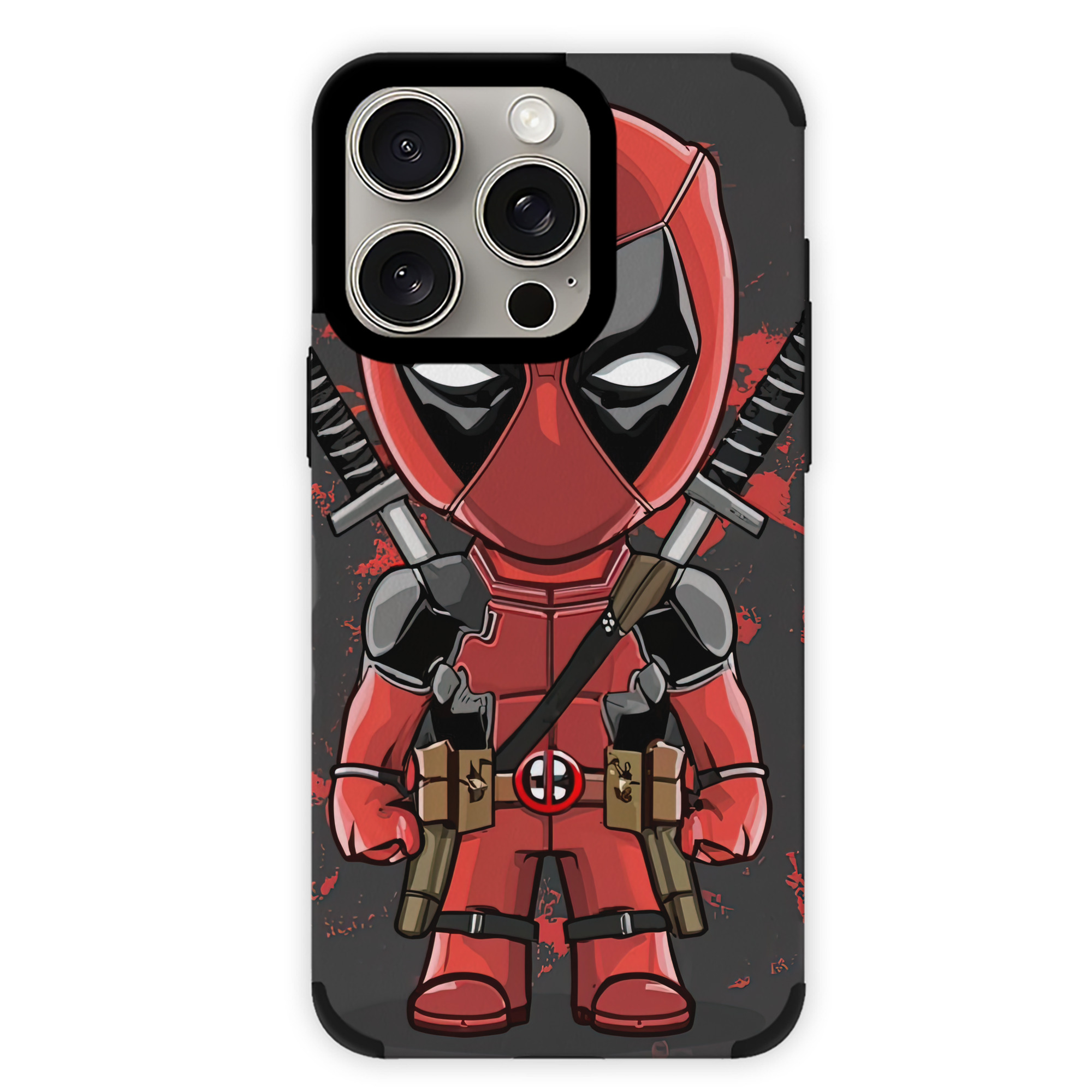 （画像用） Deadpool デッドプール 【iPhone15ProMax対応】 PUレザー スマホケース 耐衝撃＆黄変防止