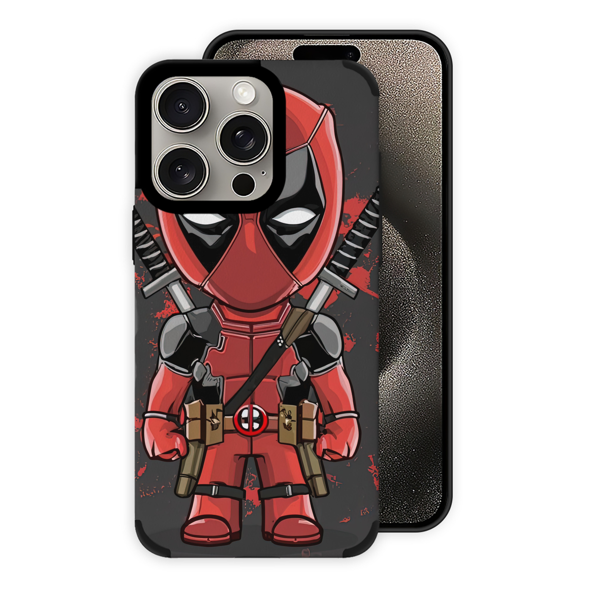 （画像用） Deadpool デッドプール 【iPhone15ProMax対応】 PUレザー スマホケース 耐衝撃＆黄変防止