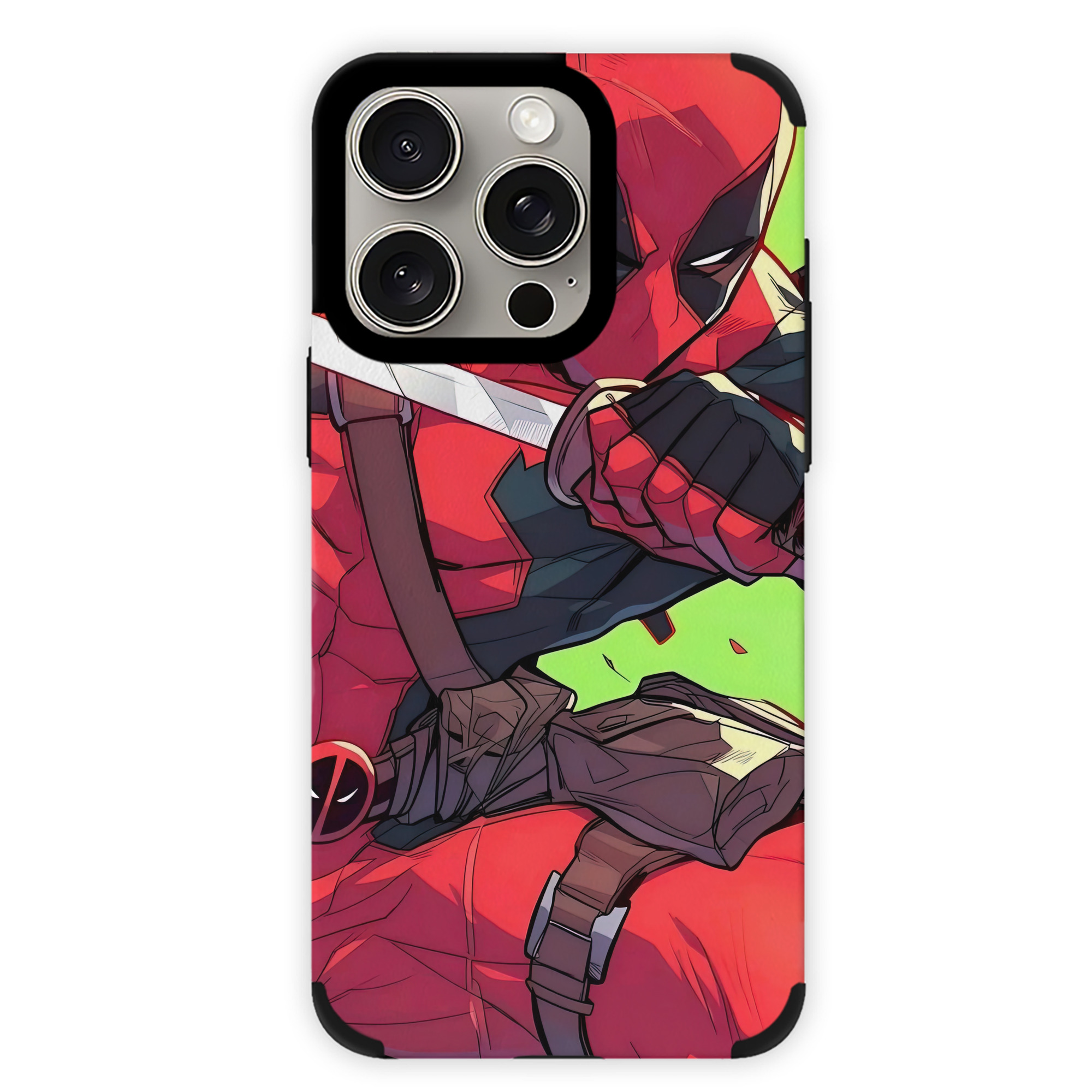 （画像用） Deadpool デッドプール 【iPhone15ProMax対応】 PUレザー スマホケース 耐衝撃＆黄変防止