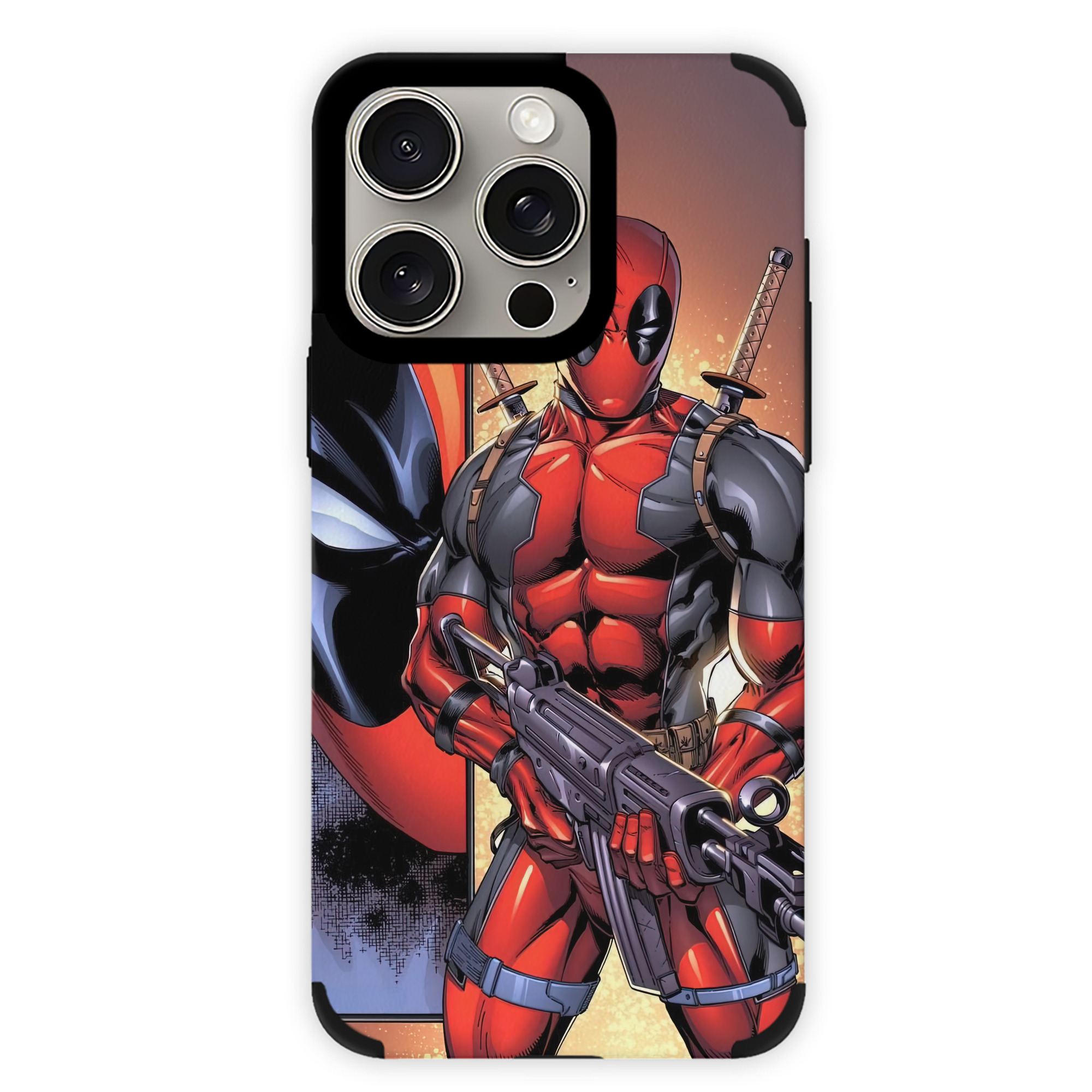 （画像用） Deadpool デッドプール 【iPhone15ProMax対応】 PUレザー スマホケース 耐衝撃＆黄変防止
