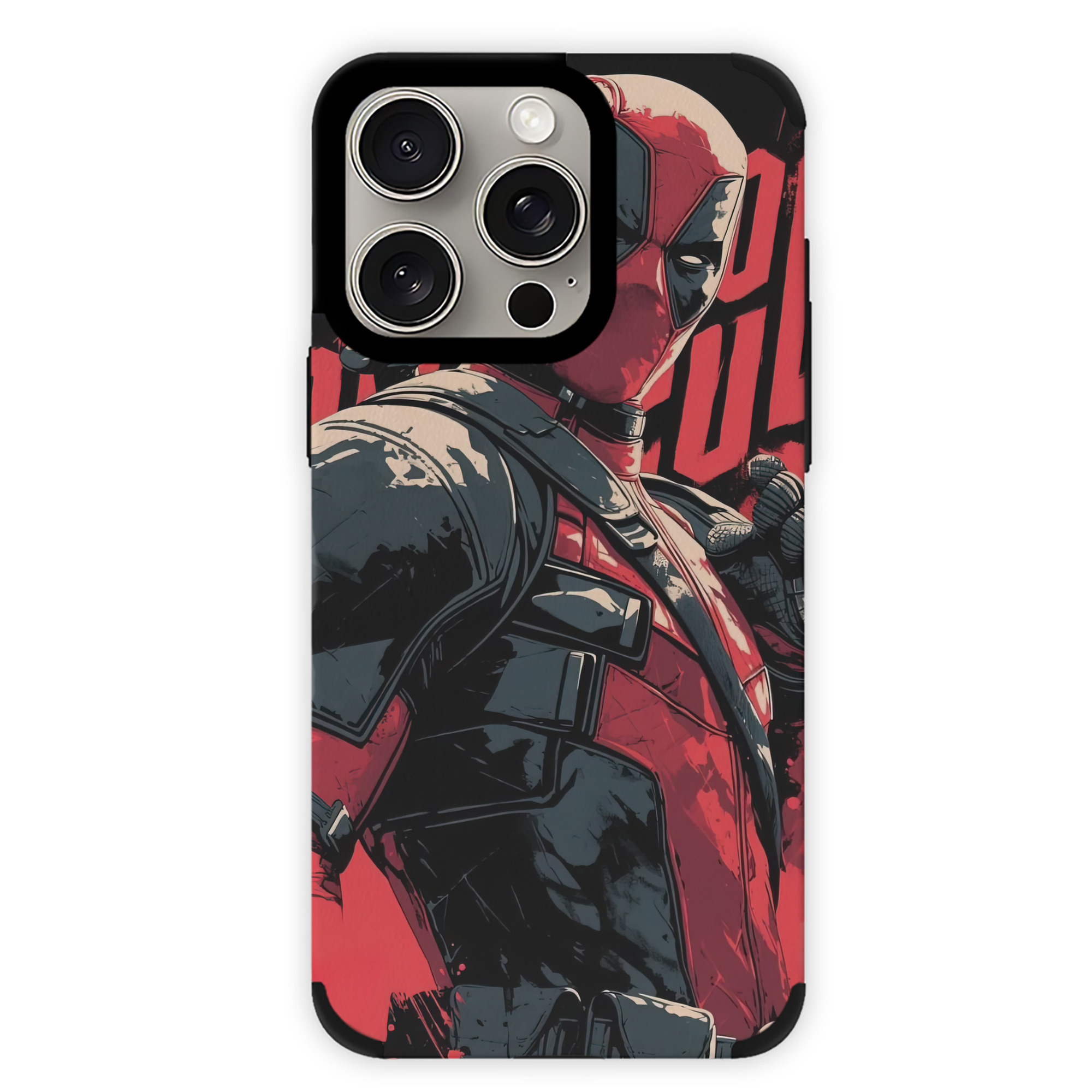 （画像用） Deadpool デッドプール 【iPhone15ProMax対応】 PUレザー スマホケース 耐衝撃＆黄変防止
