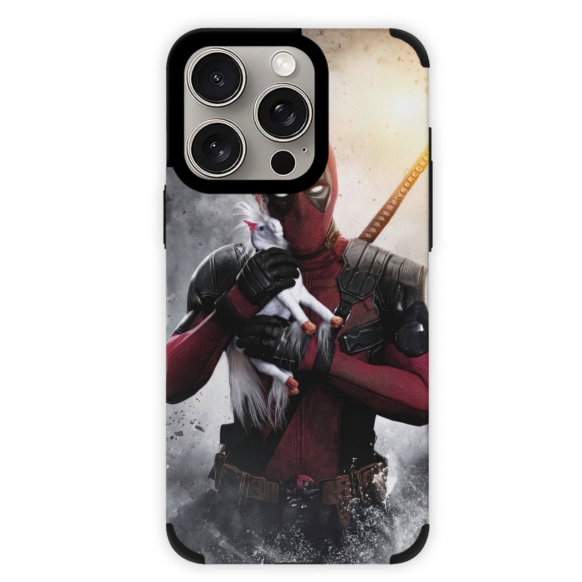 （画像用） Deadpool デッドプール 【iPhone15ProMax対応】 PUレザー スマホケース 耐衝撃＆黄変防止