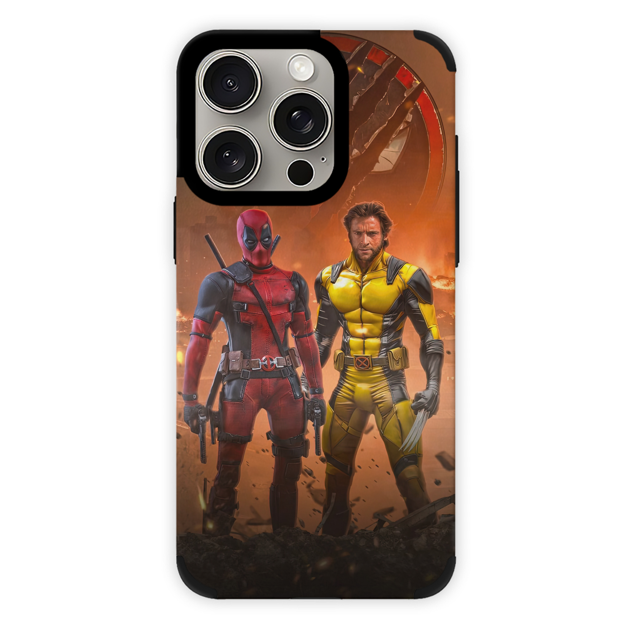 （画像用） Deadpool デッドプール 【iPhone15ProMax対応】 PUレザー スマホケース 耐衝撃＆黄変防止