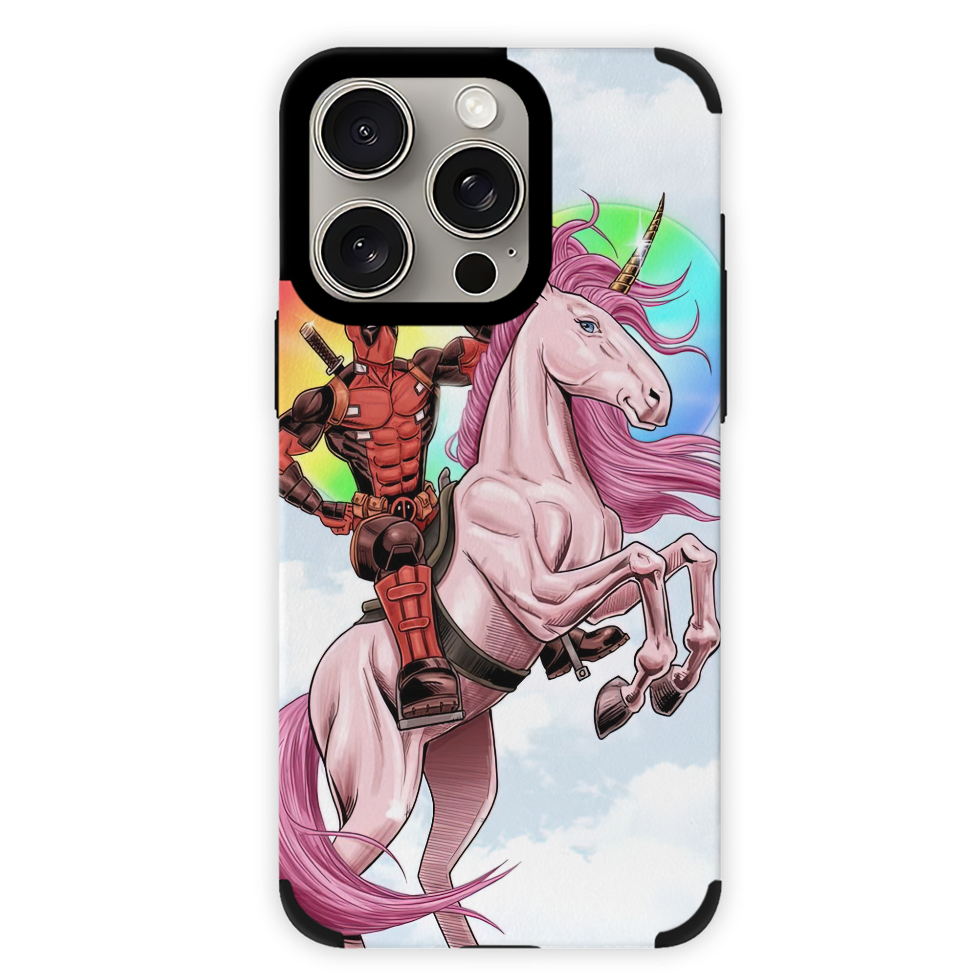 （画像用） Deadpool デッドプール 【iPhone15ProMax対応】 PUレザー スマホケース 耐衝撃＆黄変防止