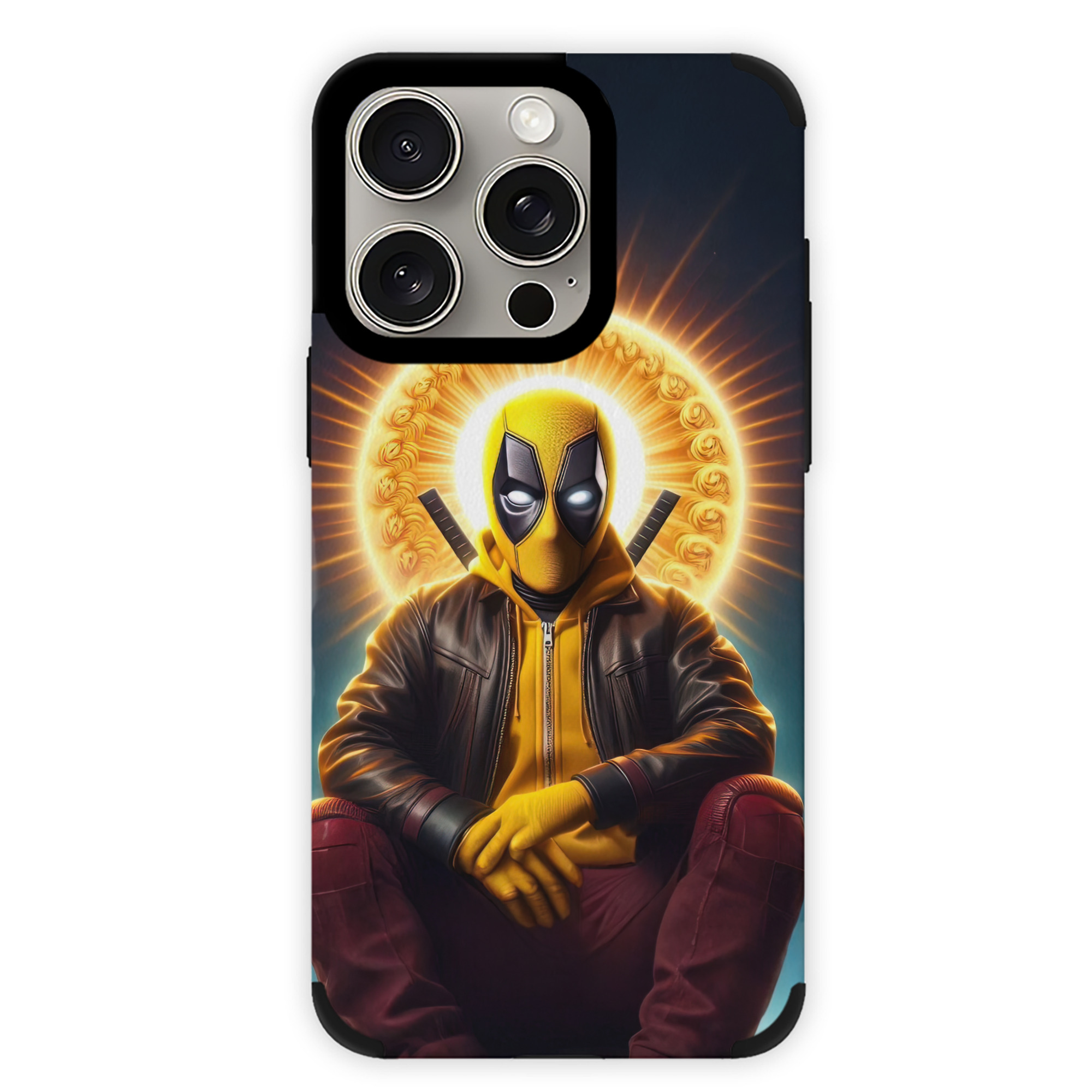 （画像用） Deadpool デッドプール 【iPhone15ProMax対応】 PUレザー スマホケース 耐衝撃＆黄変防止