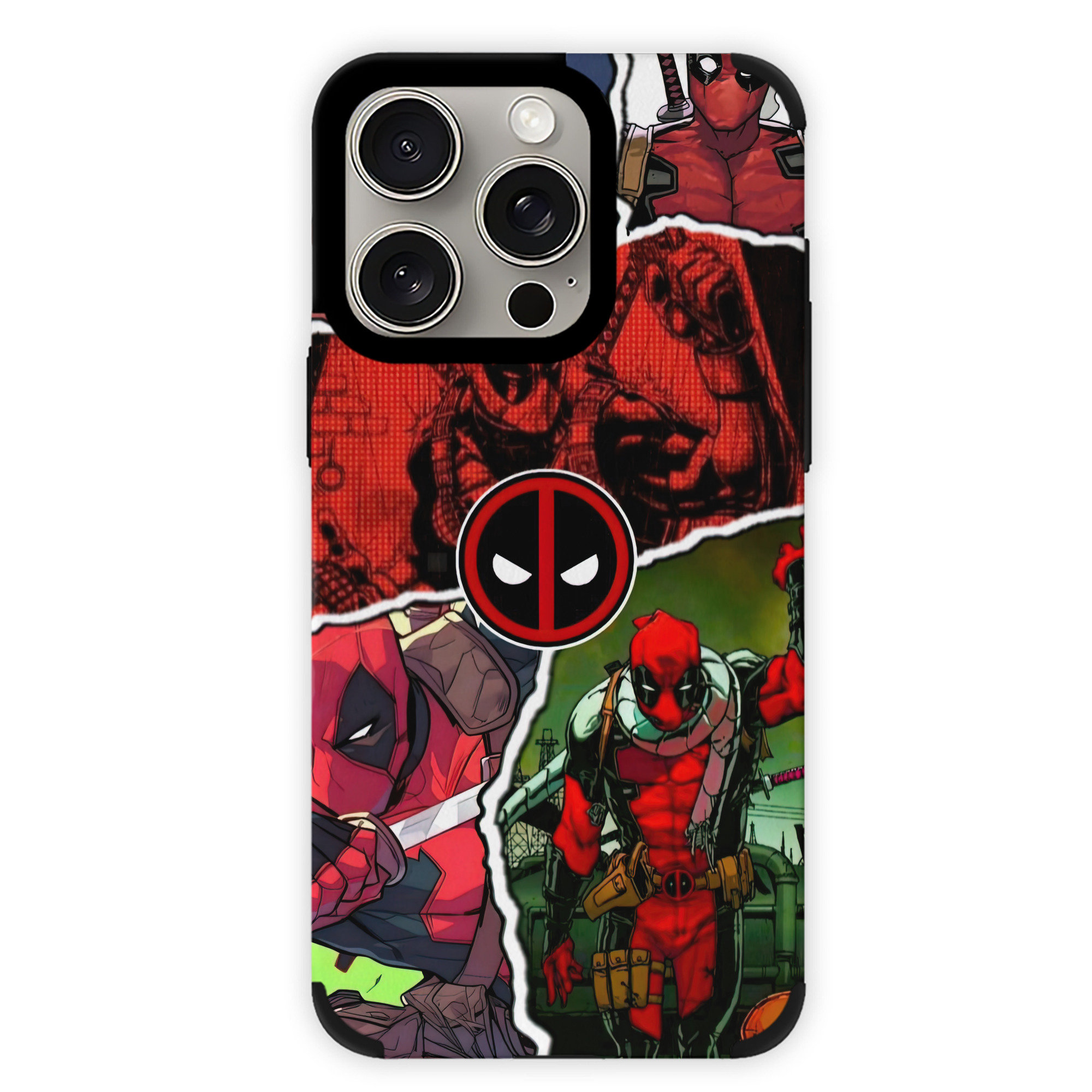 （画像用） Deadpool デッドプール 【iPhone15ProMax対応】 PUレザー スマホケース 耐衝撃＆黄変防止