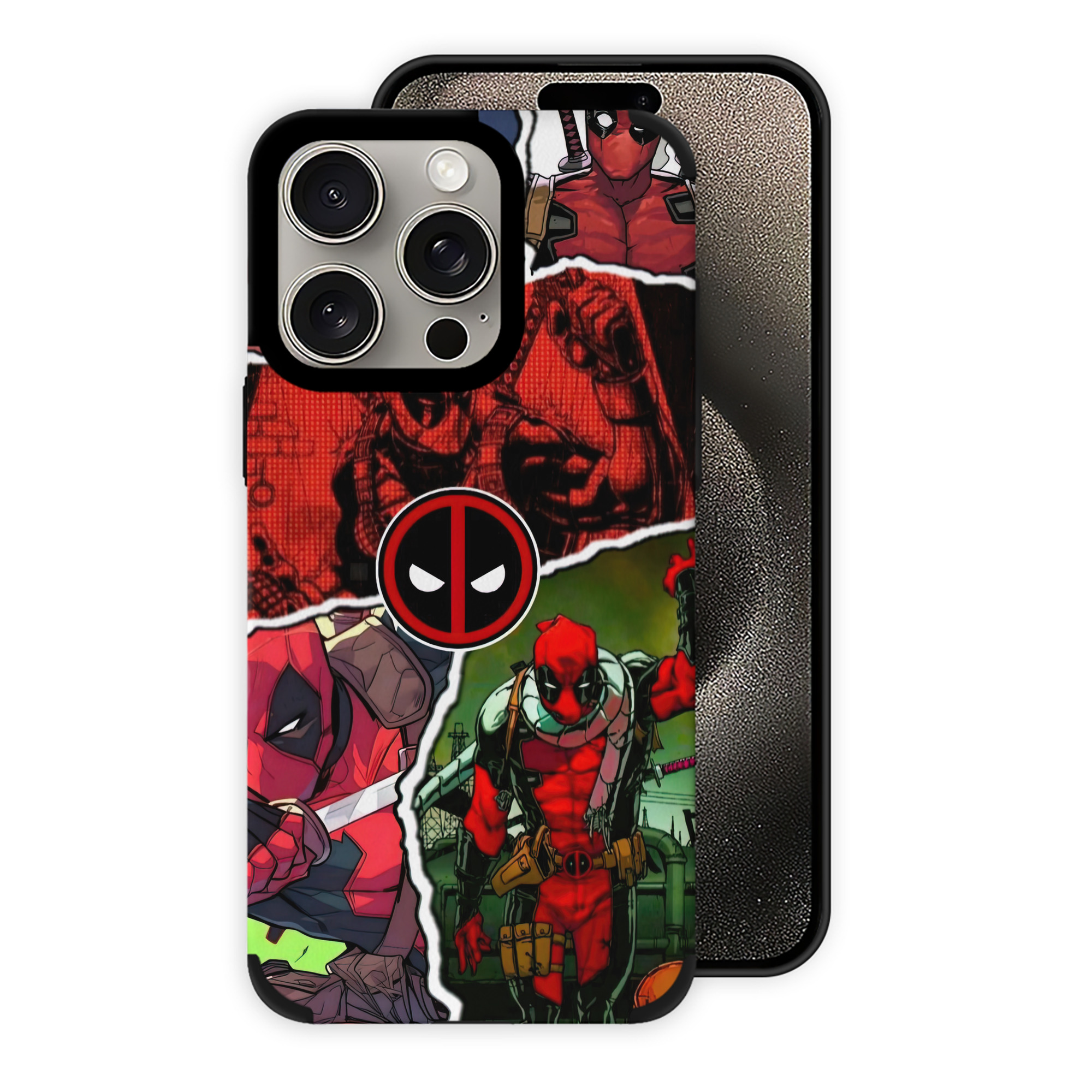 （画像用） Deadpool デッドプール 【iPhone15ProMax対応】 PUレザー スマホケース 耐衝撃＆黄変防止