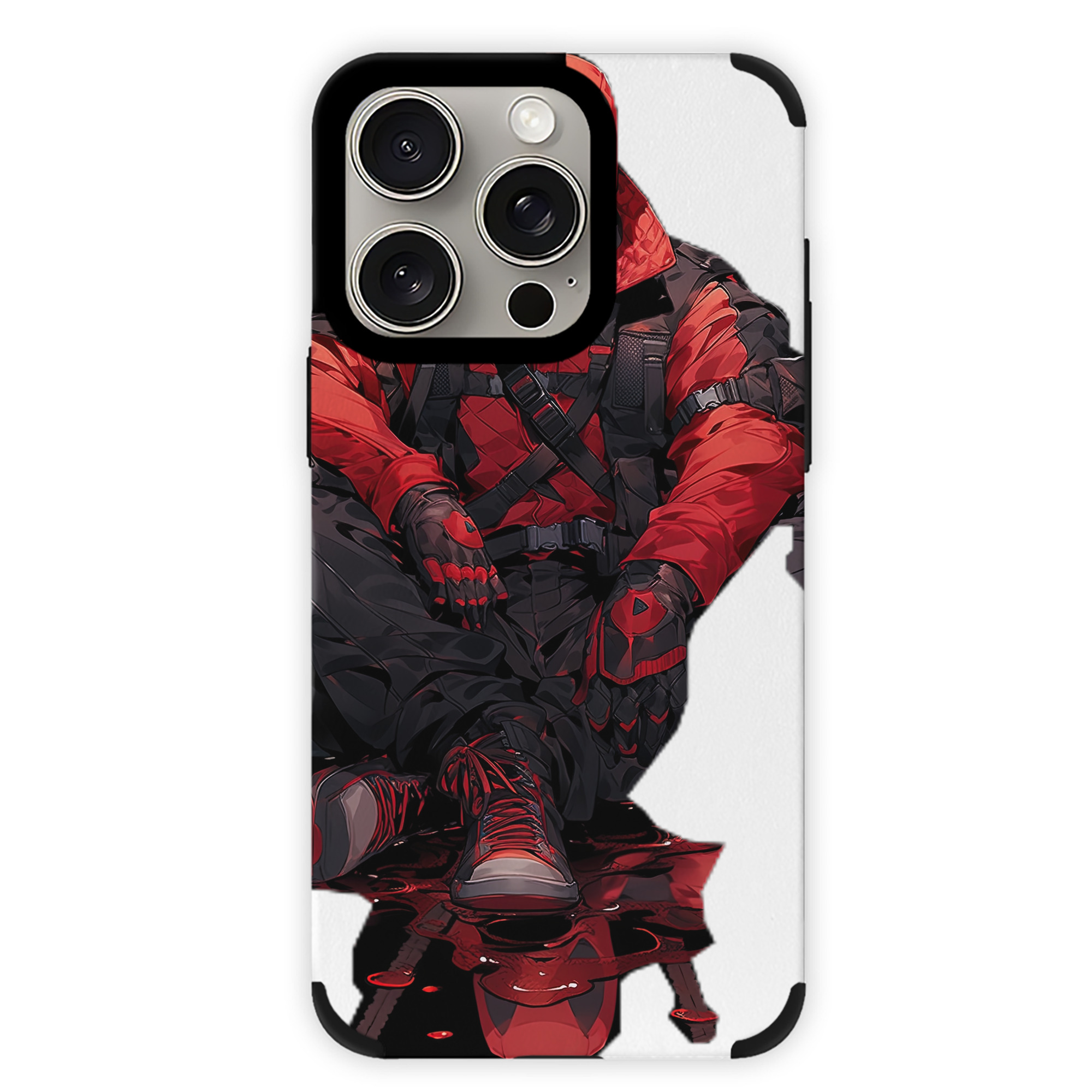 （画像用） Deadpool デッドプール 【iPhone15ProMax対応】 PUレザー スマホケース 耐衝撃＆黄変防止