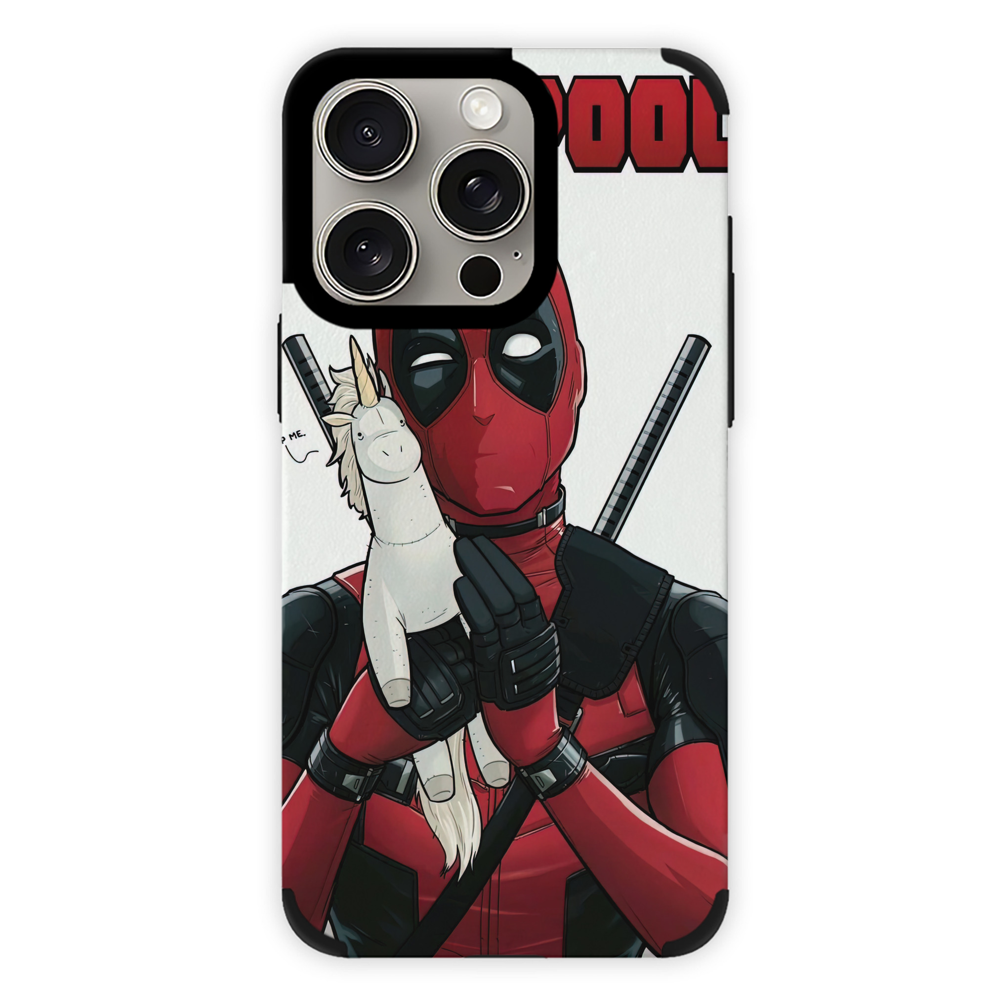 （画像用） Deadpool デッドプール 【iPhone15ProMax対応】 PUレザー スマホケース 耐衝撃＆黄変防止