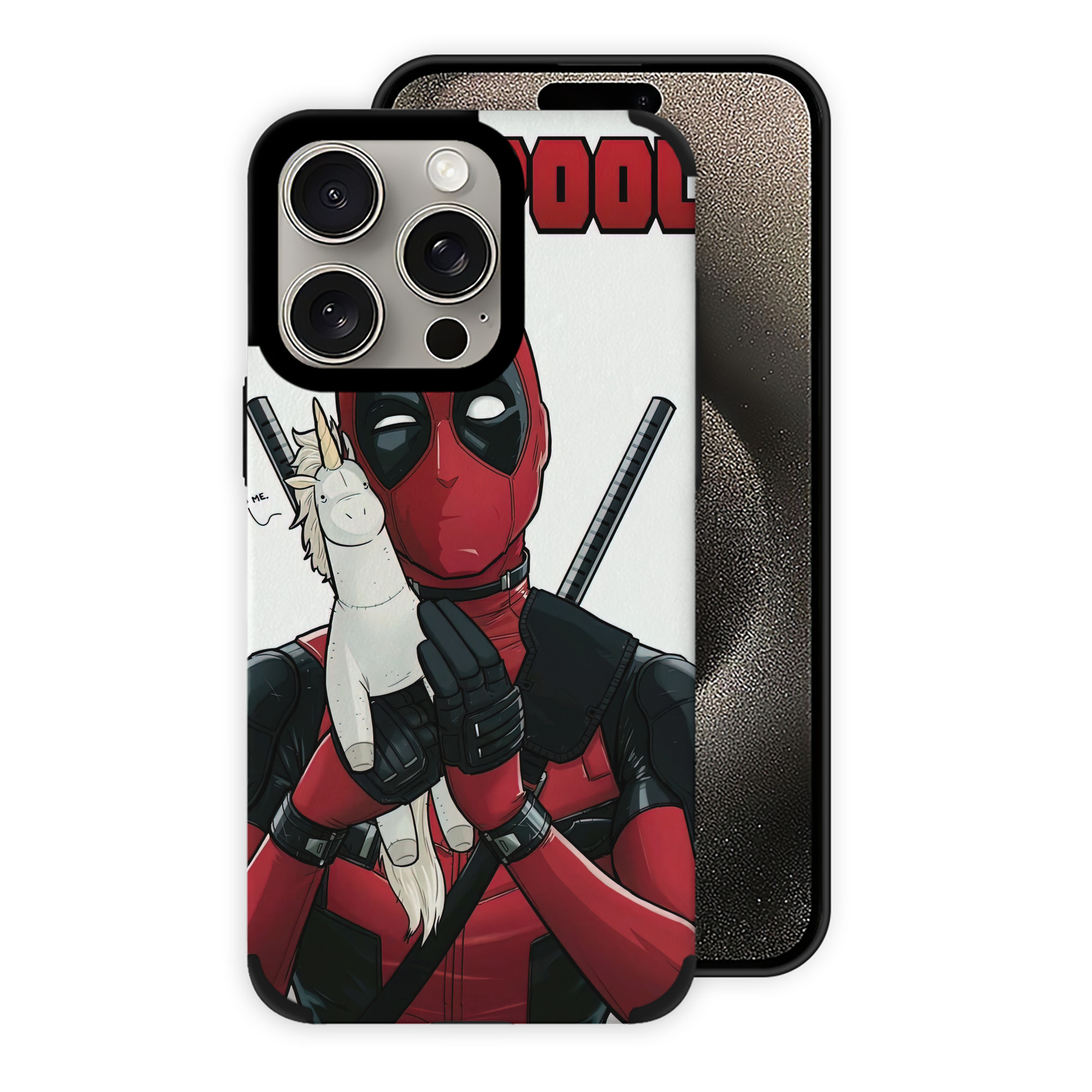 （画像用） Deadpool デッドプール 【iPhone15ProMax対応】 PUレザー スマホケース 耐衝撃＆黄変防止