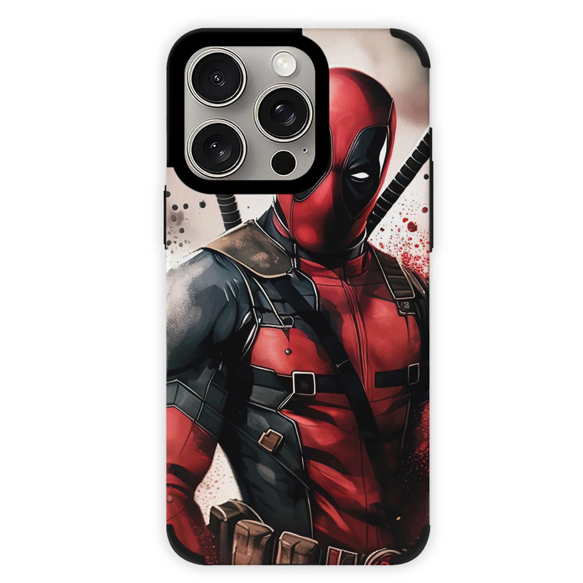 （画像用） Deadpool デッドプール 【iPhone15ProMax対応】 PUレザー スマホケース 耐衝撃＆黄変防止