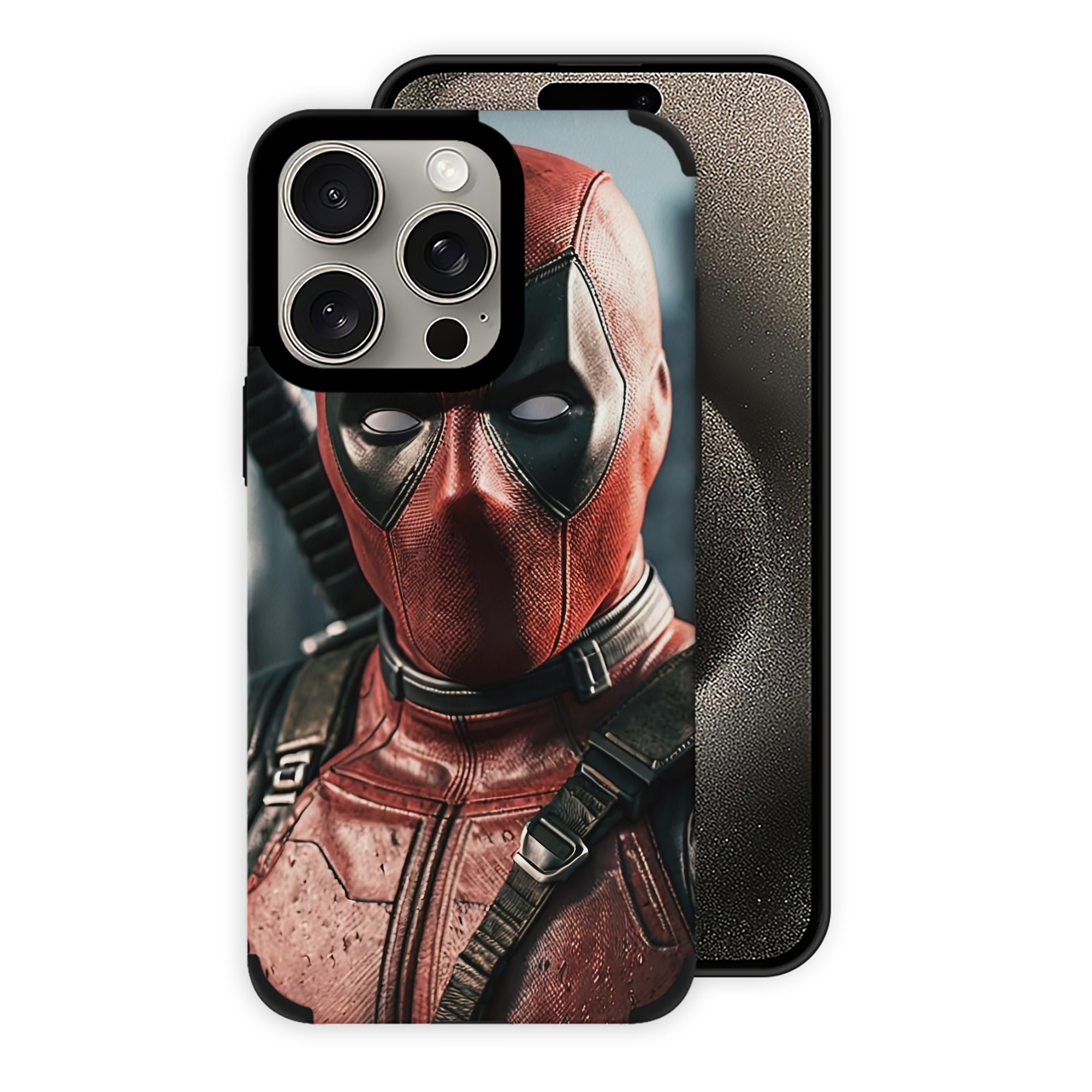 （画像用） Deadpool デッドプール 【iPhone15ProMax対応】 PUレザー スマホケース 耐衝撃＆黄変防止