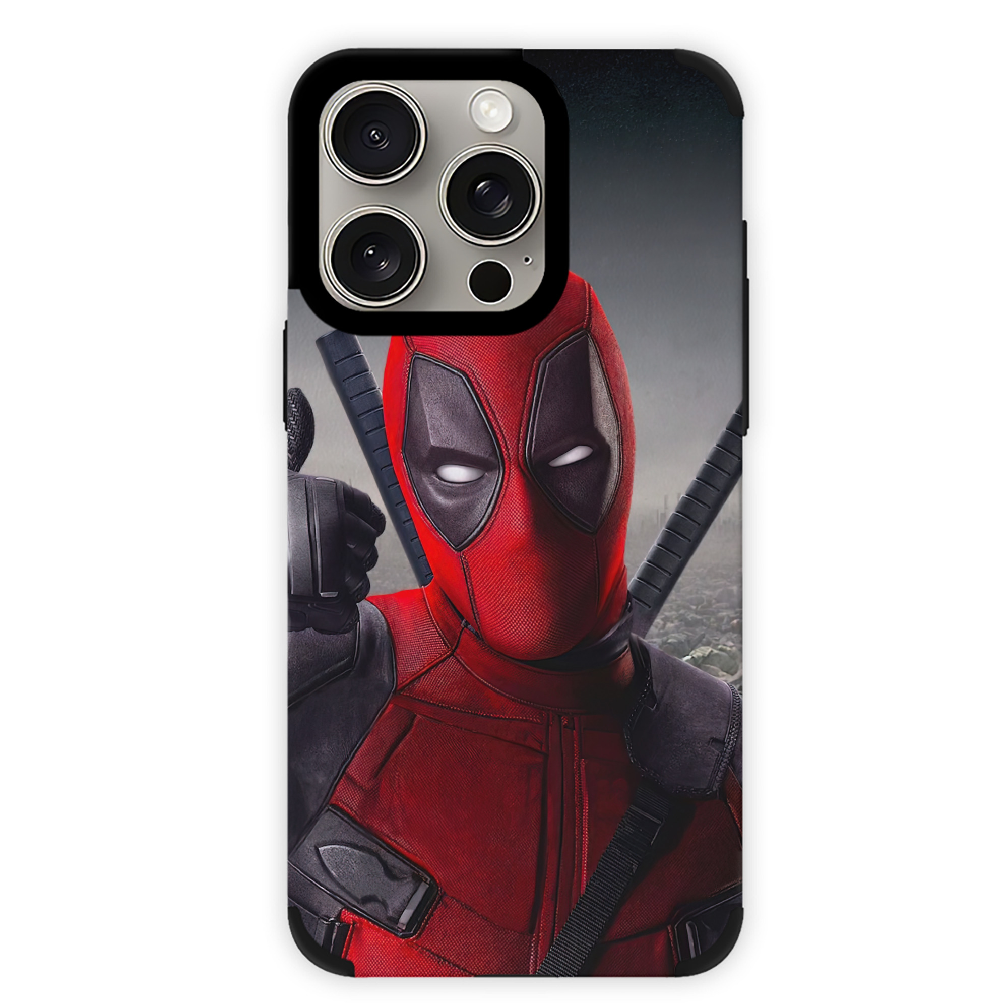 （画像用） Deadpool デッドプール 【iPhone15ProMax対応】 PUレザー スマホケース 耐衝撃＆黄変防止