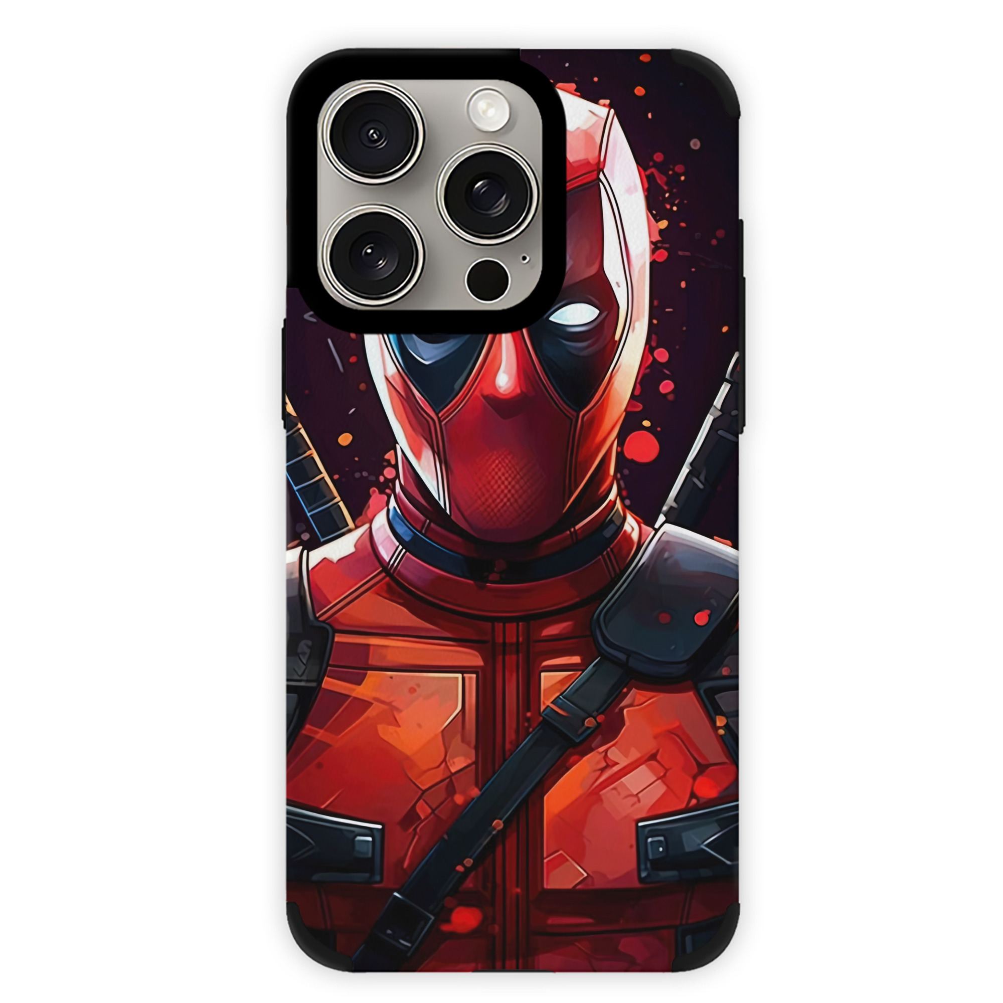 （画像用） Deadpool デッドプール 【iPhone15ProMax対応】 PUレザー スマホケース 耐衝撃＆黄変防止