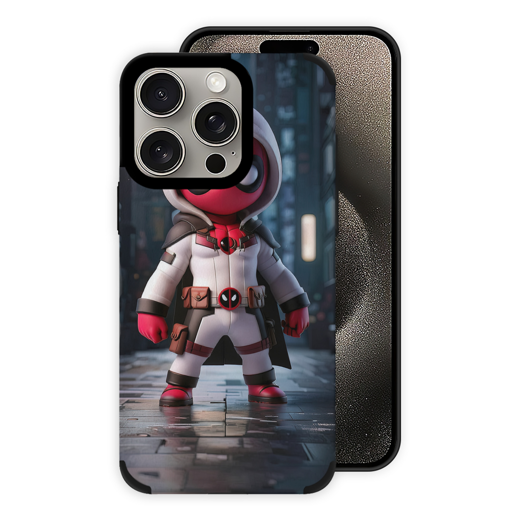 （画像用） Deadpool デッドプール 【iPhone15ProMax対応】 PUレザー スマホケース 耐衝撃＆黄変防止