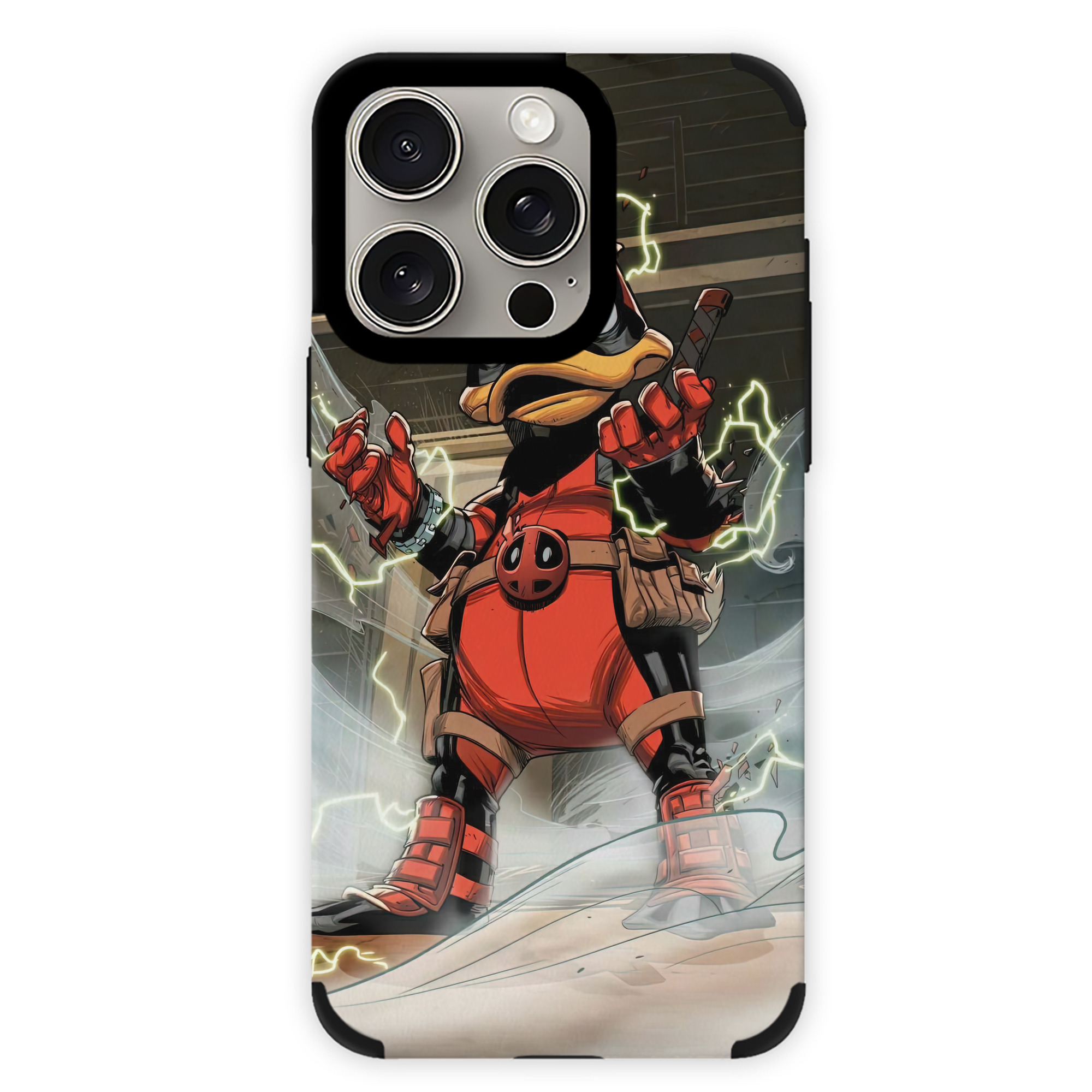 （画像用） Deadpool デッドプール 【iPhone15ProMax対応】 PUレザー スマホケース 耐衝撃＆黄変防止