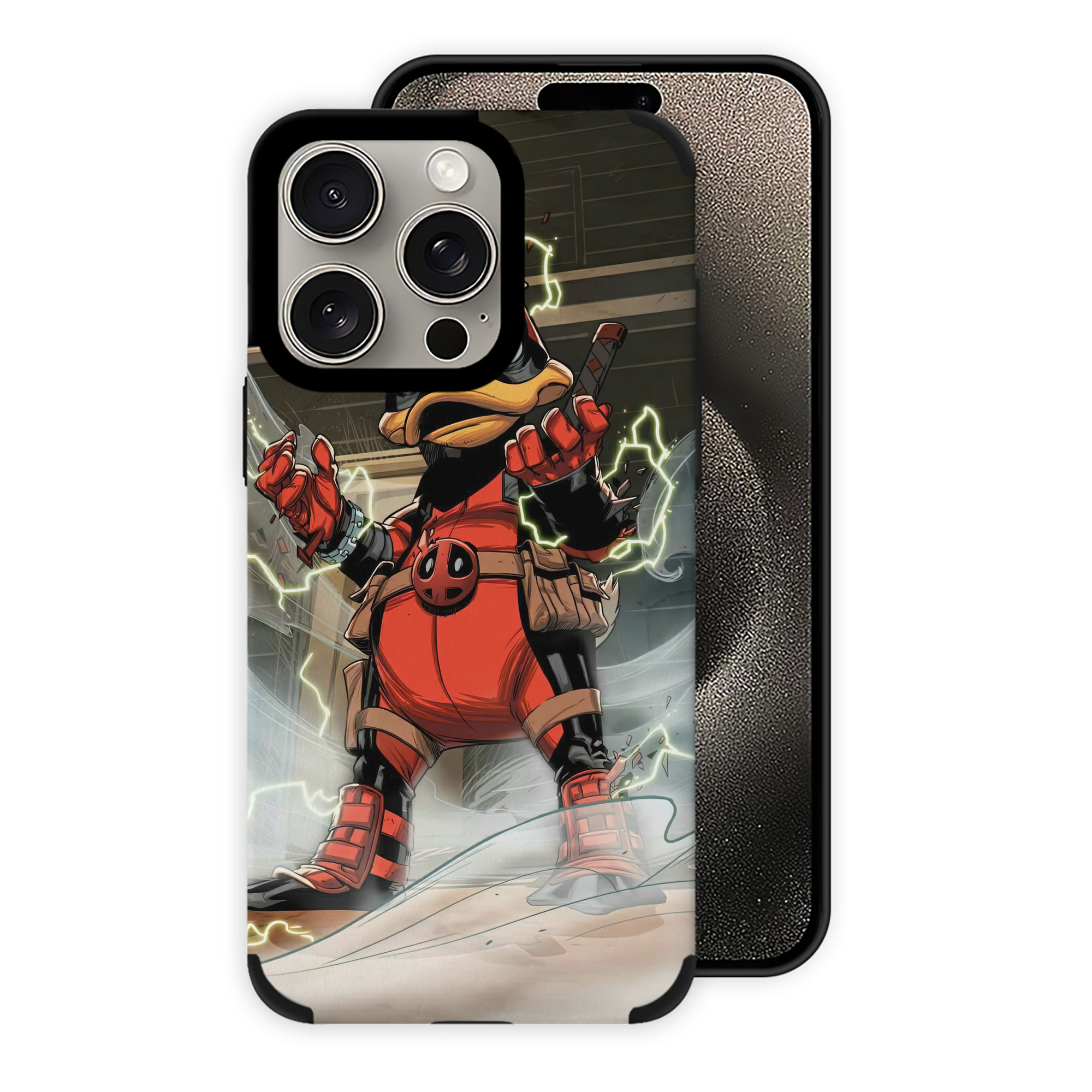 （画像用） Deadpool デッドプール 【iPhone15ProMax対応】 PUレザー スマホケース 耐衝撃＆黄変防止