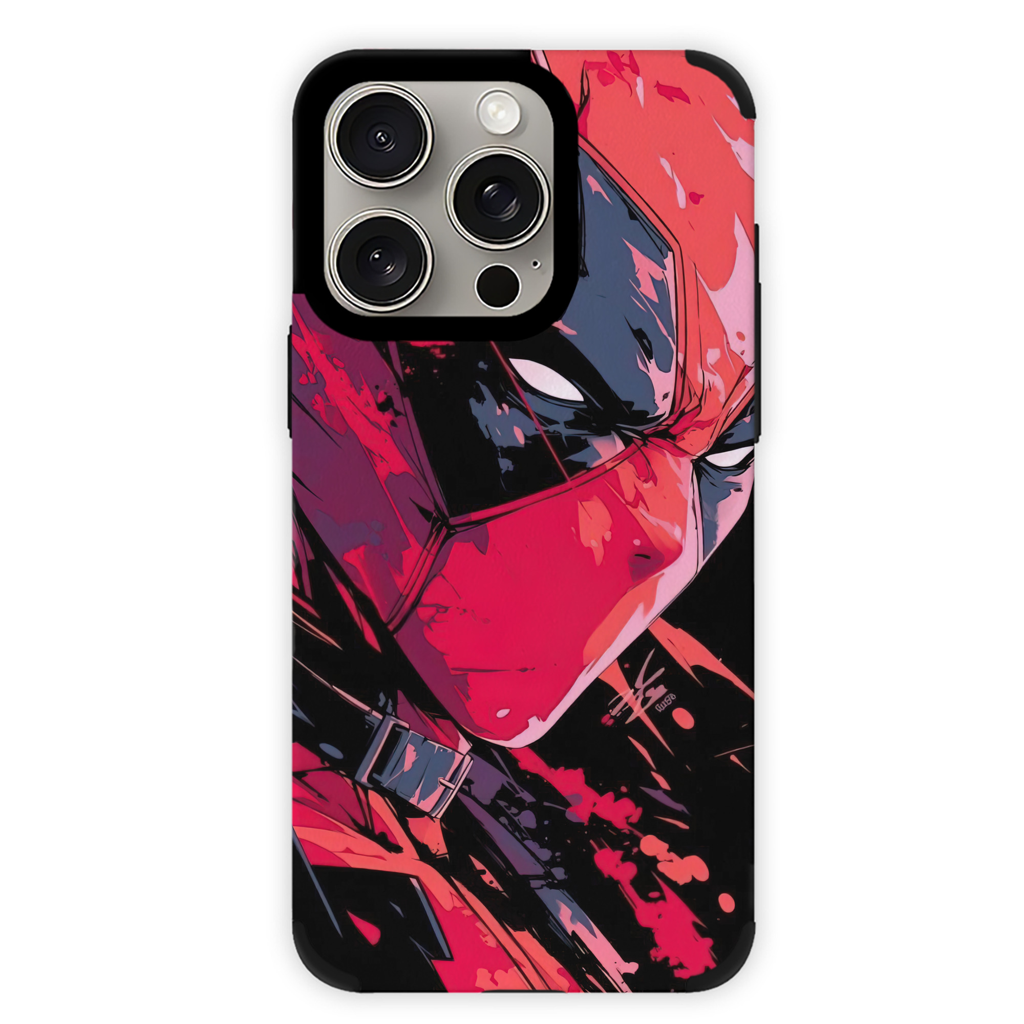 （画像用） Deadpool デッドプール 【iPhone15ProMax対応】 PUレザー スマホケース 耐衝撃＆黄変防止