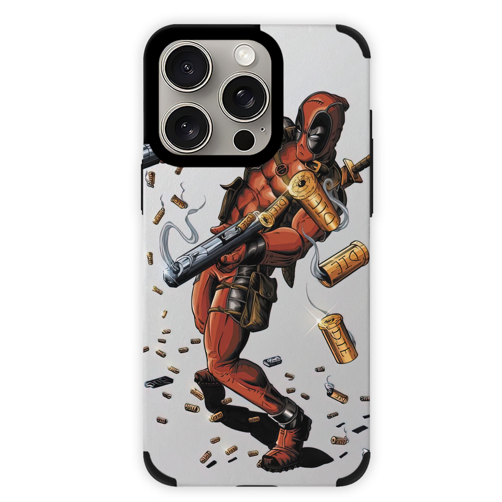 （画像用） Deadpool デッドプール 【iPhone15ProMax対応】 PUレザー スマホケース 耐衝撃＆黄変防止