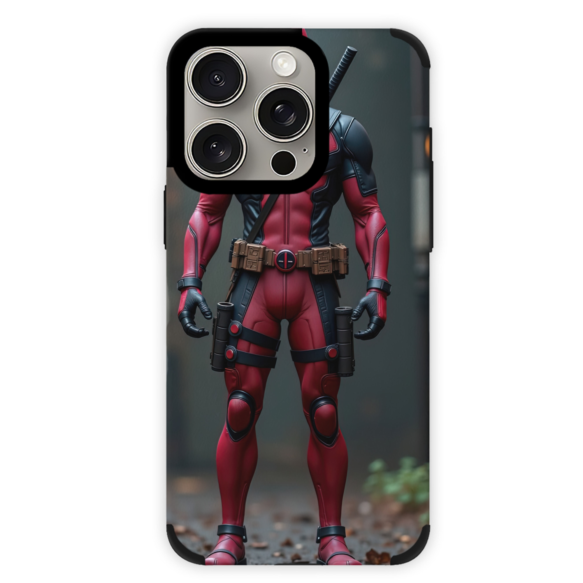（画像用） Deadpool デッドプール 【iPhone15ProMax対応】 PUレザー スマホケース 耐衝撃＆黄変防止