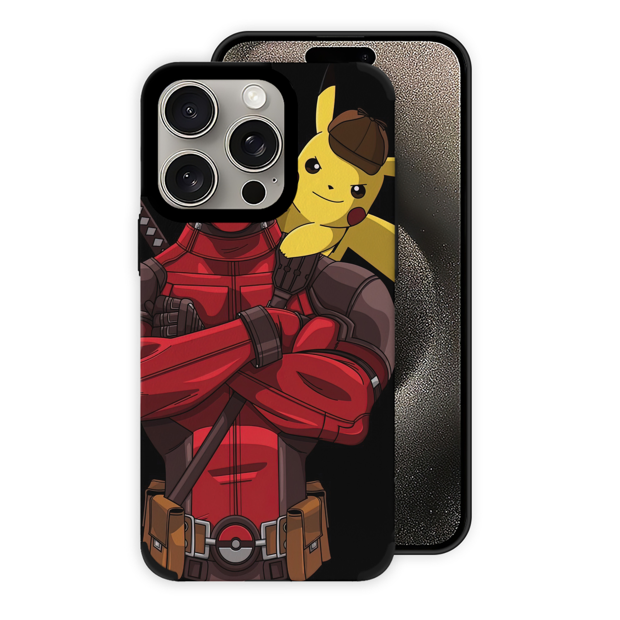 （画像用） Deadpool デッドプール 【iPhone15ProMax対応】 PUレザー スマホケース 耐衝撃＆黄変防止