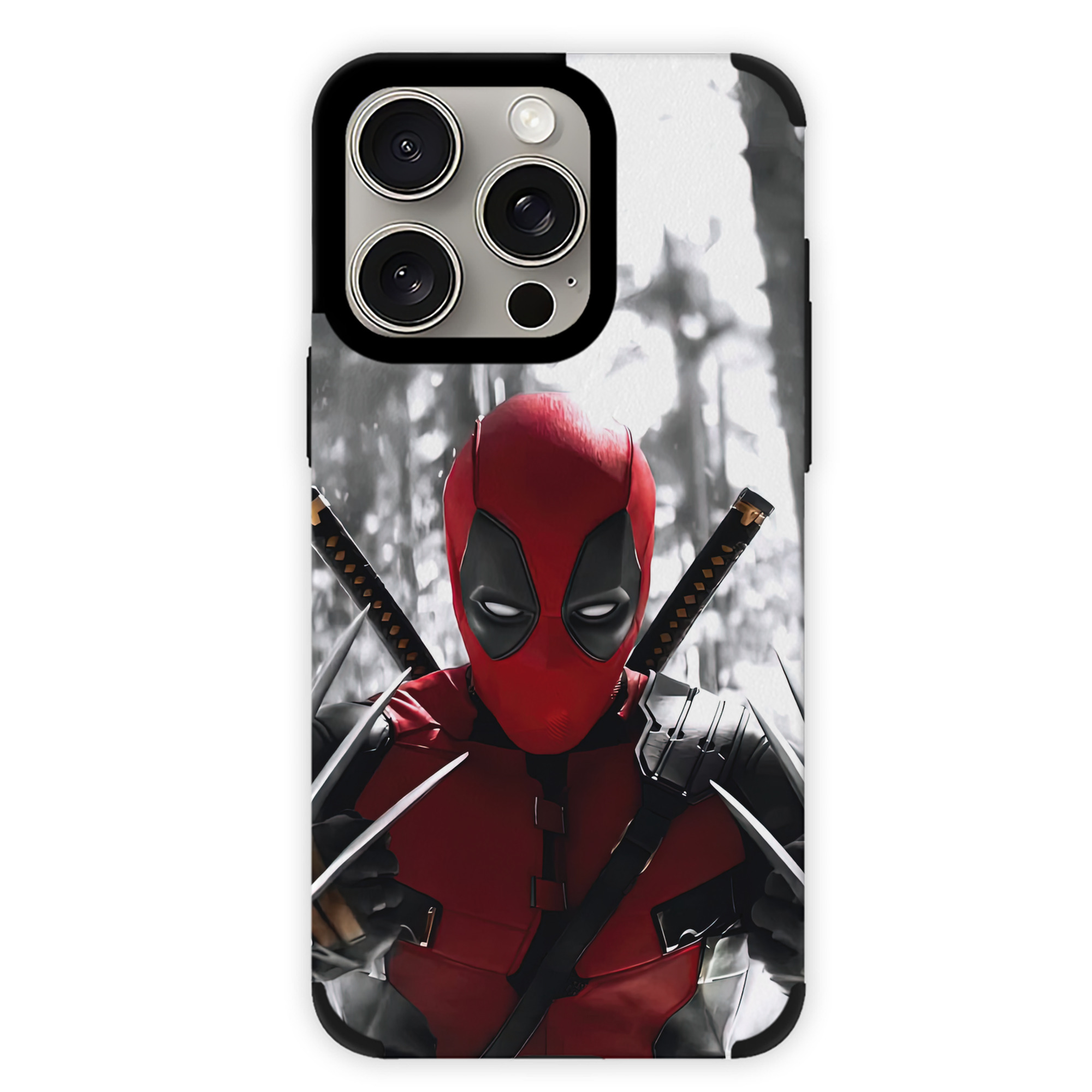 （画像用） Deadpool デッドプール 【iPhone15ProMax対応】 PUレザー スマホケース 耐衝撃＆黄変防止