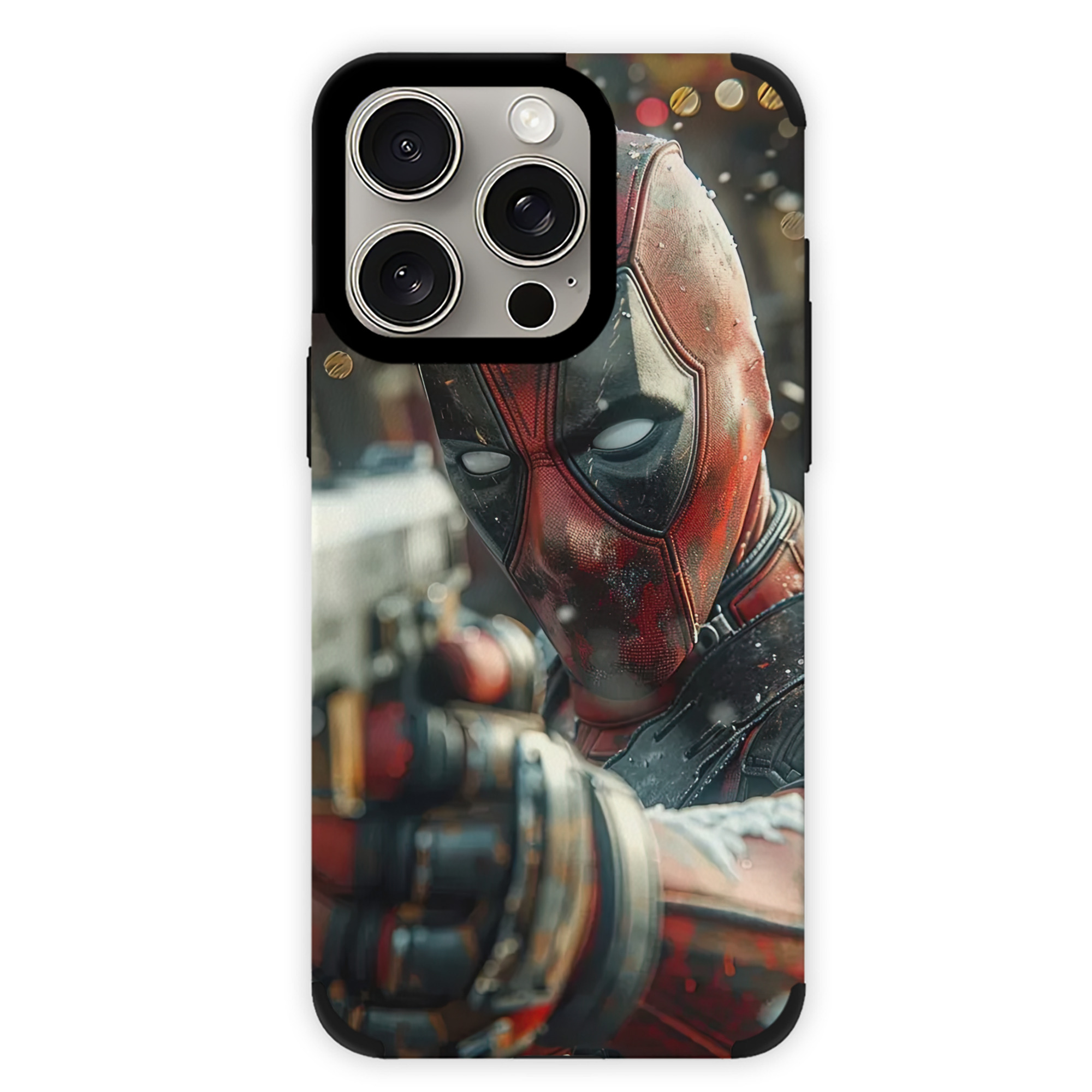 （画像用） Deadpool デッドプール 【iPhone15ProMax対応】 PUレザー スマホケース 耐衝撃＆黄変防止