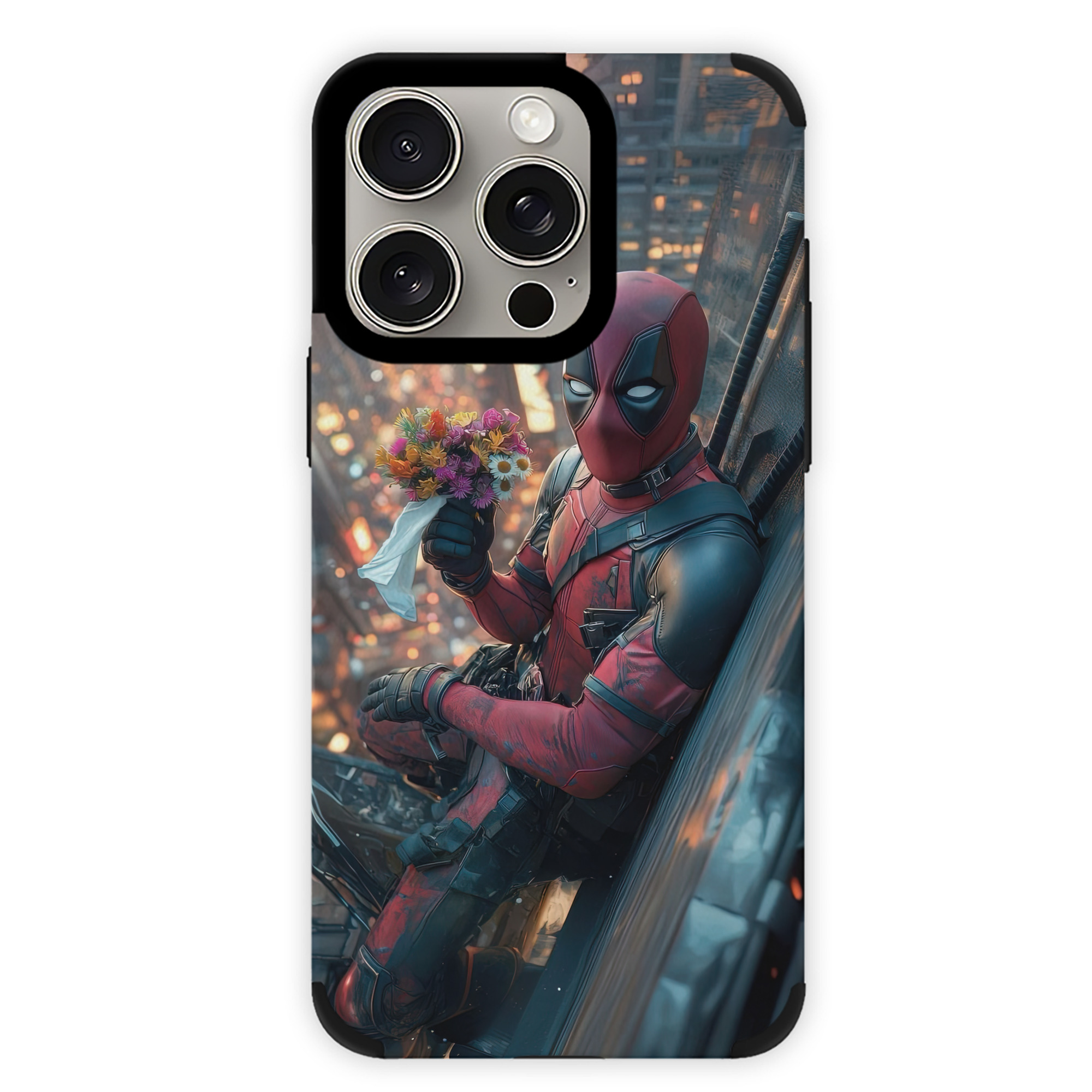 （画像用） Deadpool デッドプール 【iPhone15ProMax対応】 PUレザー スマホケース 耐衝撃＆黄変防止