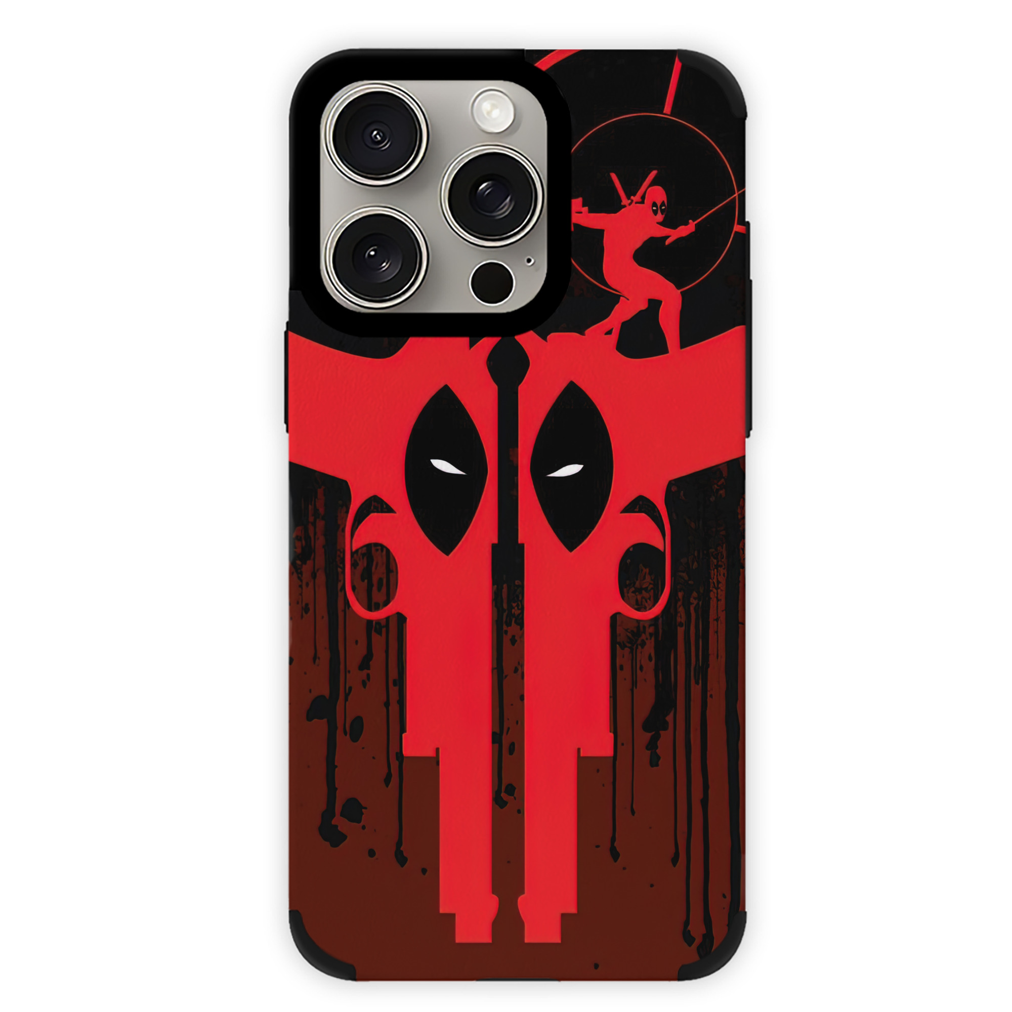 （画像用） Deadpool デッドプール 【iPhone15ProMax対応】 PUレザー スマホケース 耐衝撃＆黄変防止