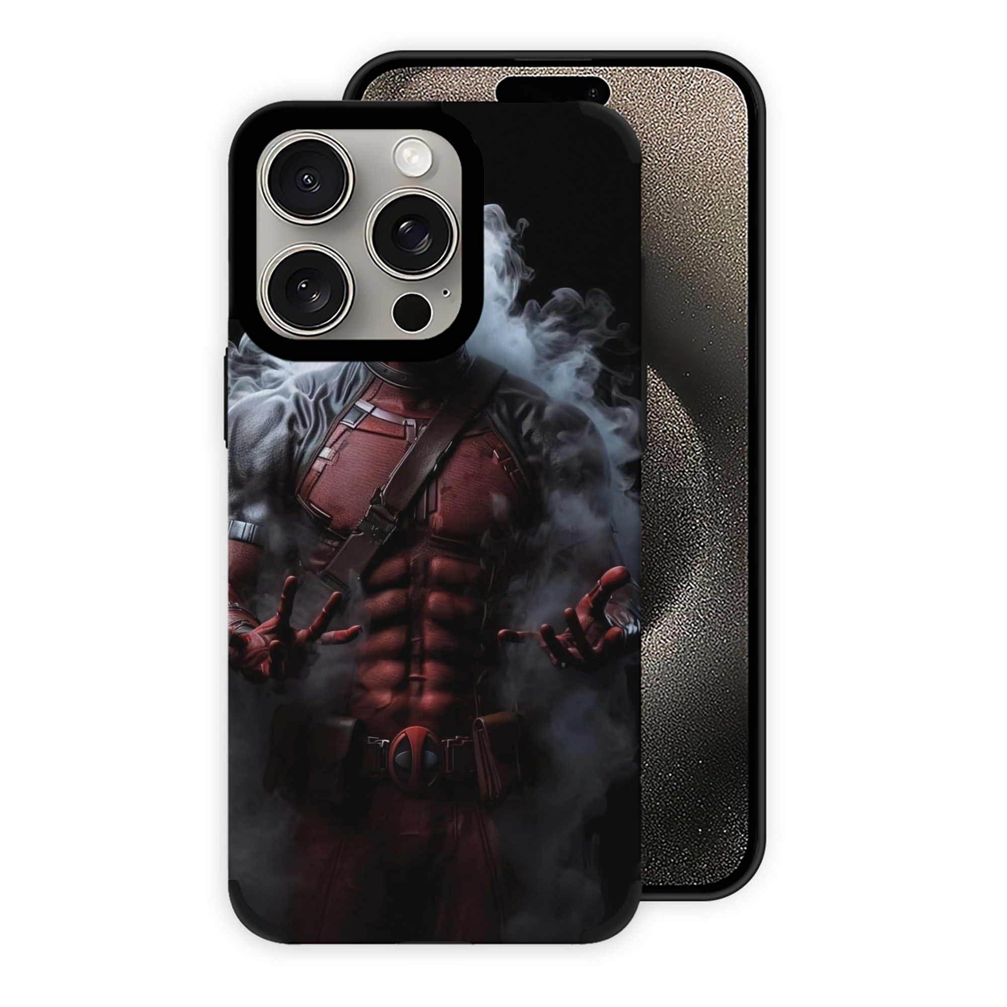 （画像用） Deadpool デッドプール 【iPhone15ProMax対応】 PUレザー スマホケース 耐衝撃＆黄変防止