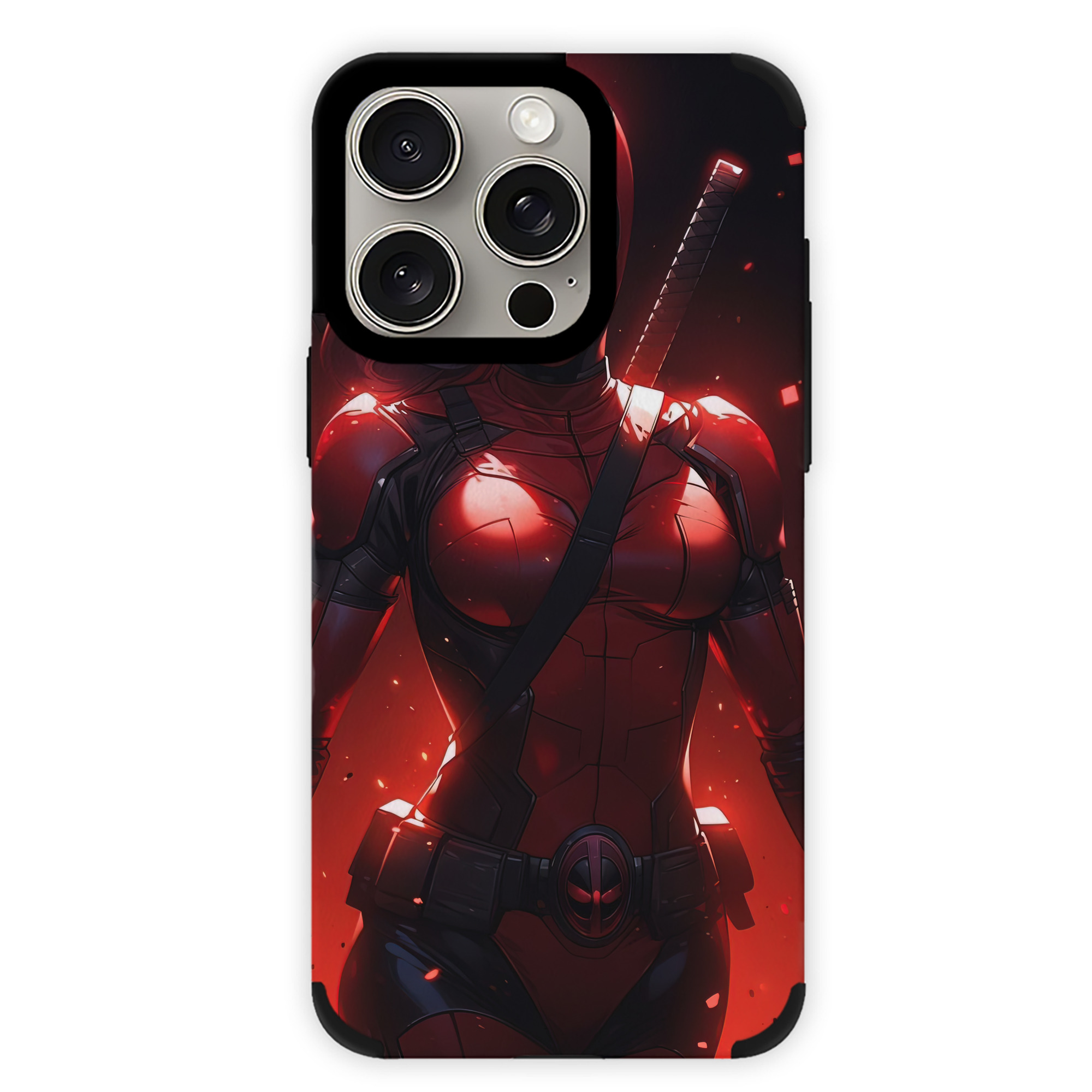 （画像用） Deadpool デッドプール 【iPhone15ProMax対応】 PUレザー スマホケース 耐衝撃＆黄変防止