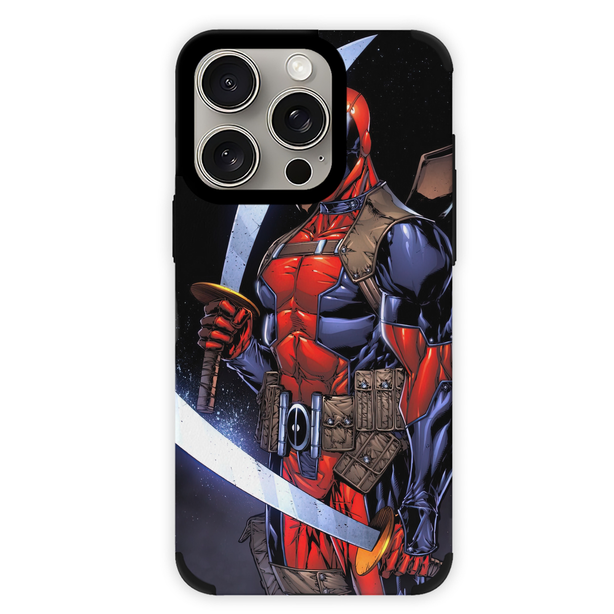 （画像用） Deadpool デッドプール 【iPhone15ProMax対応】 PUレザー スマホケース 耐衝撃＆黄変防止
