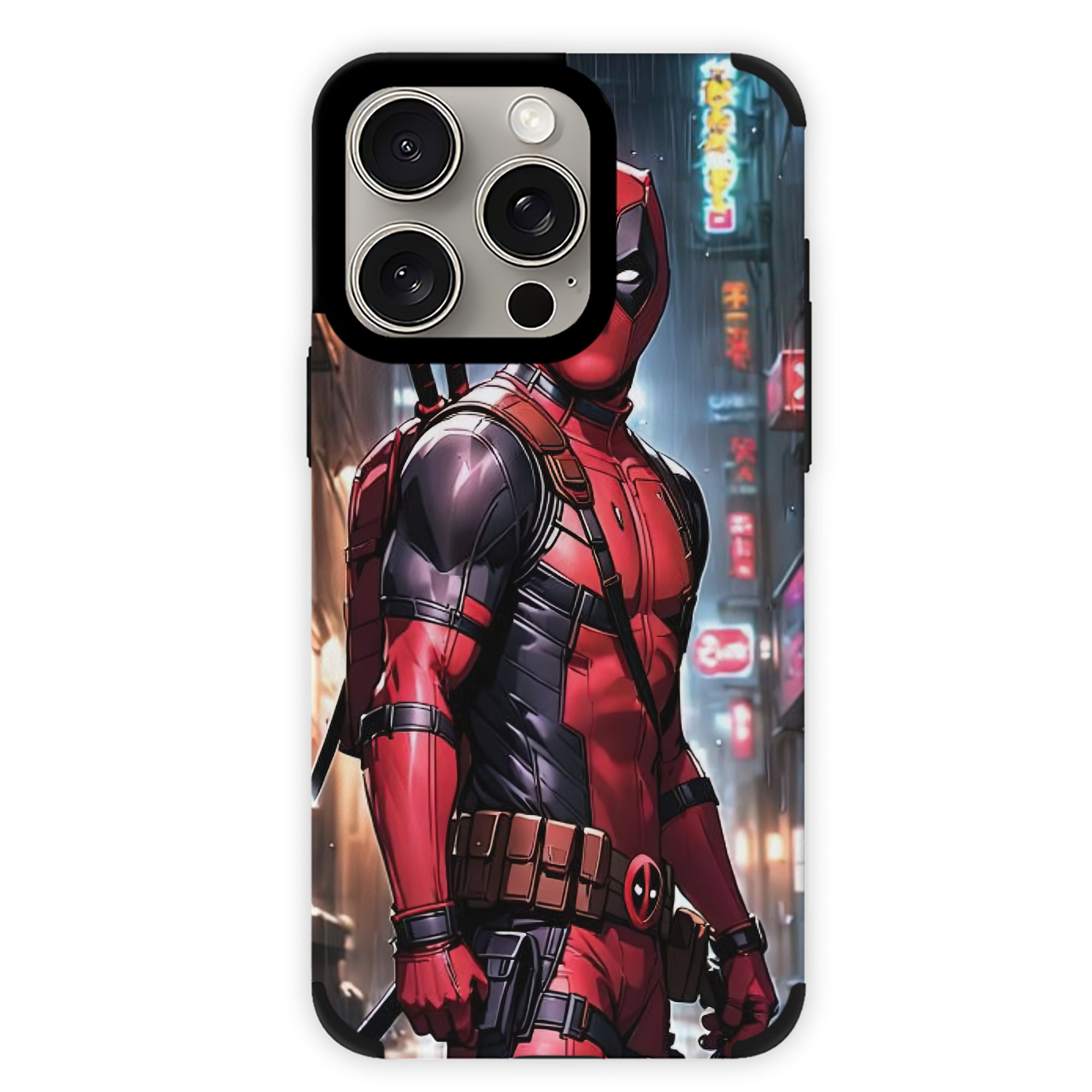 （画像用） Deadpool デッドプール 【iPhone15ProMax対応】 PUレザー スマホケース 耐衝撃＆黄変防止