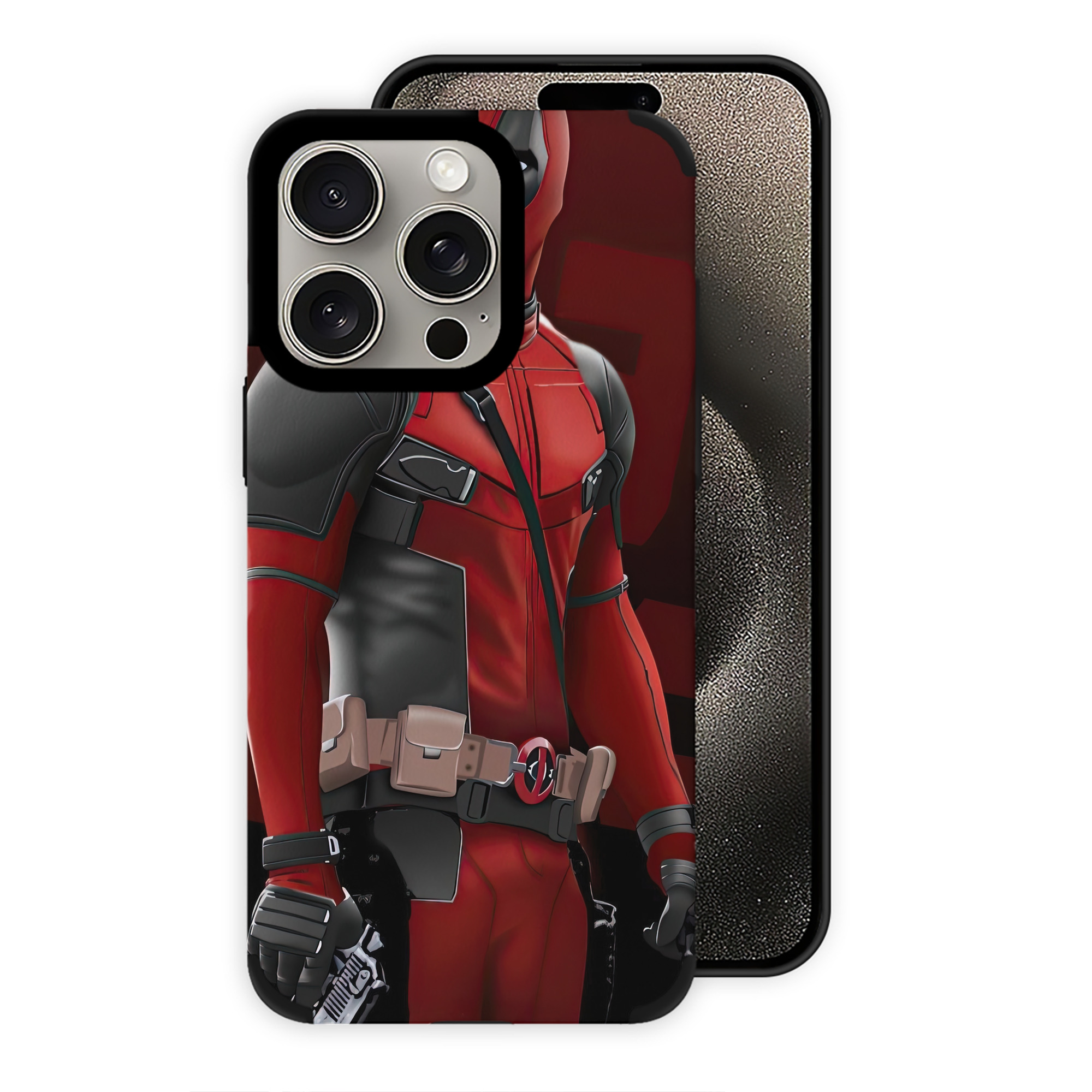 （画像用） Deadpool デッドプール 【iPhone15ProMax対応】 PUレザー スマホケース 耐衝撃＆黄変防止