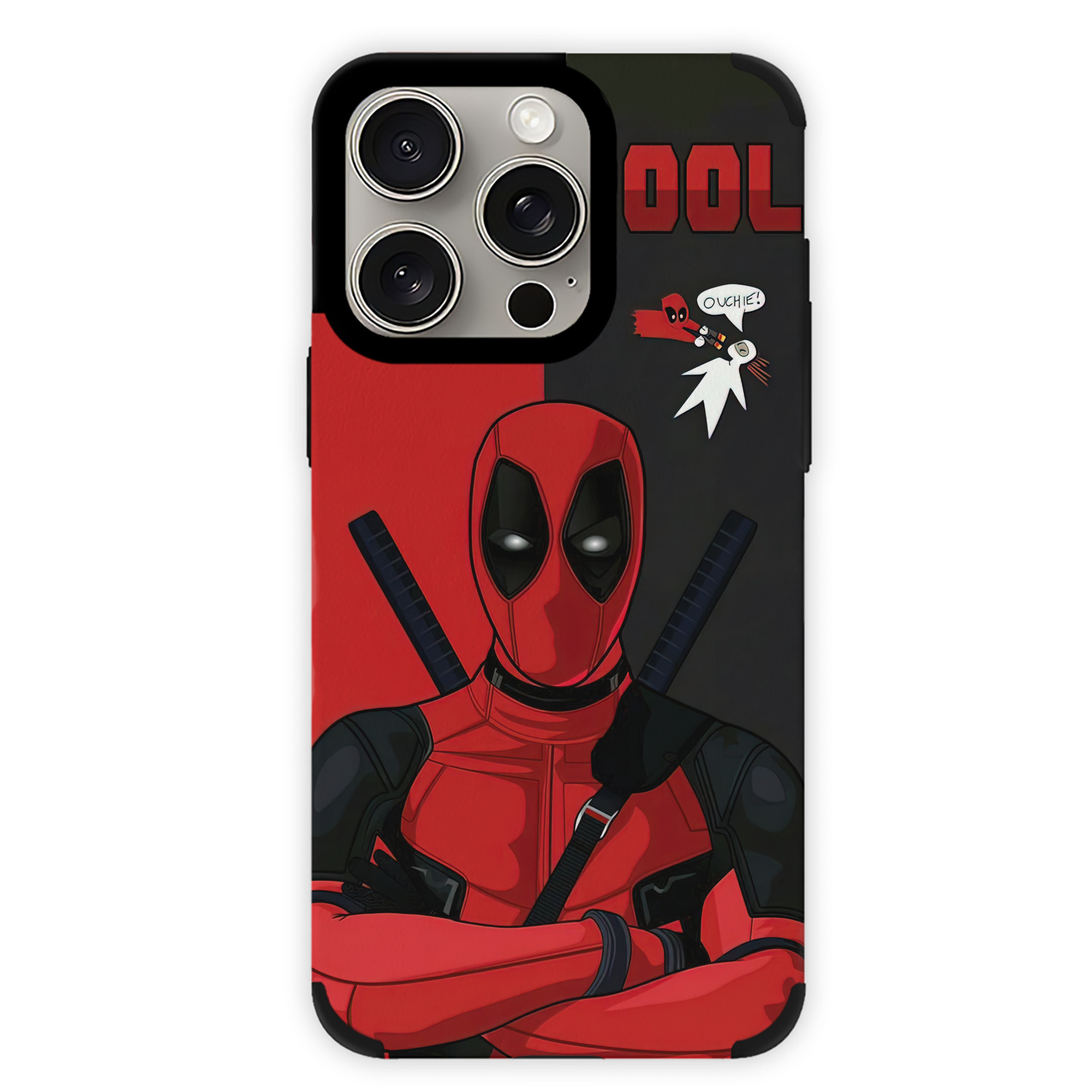 （画像用） Deadpool デッドプール 【iPhone15ProMax対応】 PUレザー スマホケース 耐衝撃＆黄変防止