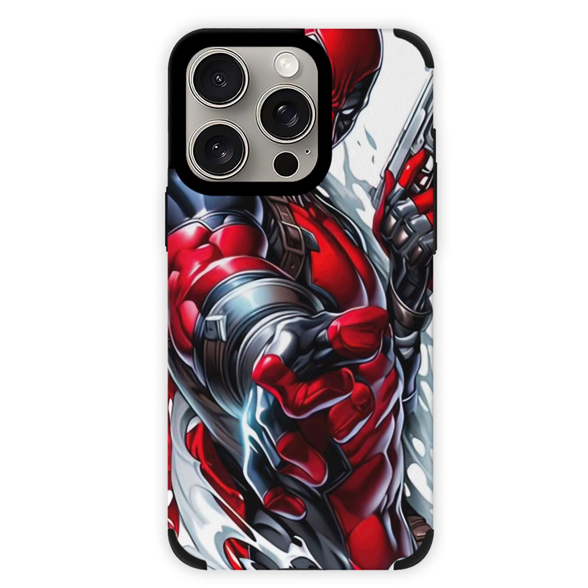（画像用） Deadpool デッドプール 【iPhone15ProMax対応】 PUレザー スマホケース 耐衝撃＆黄変防止
