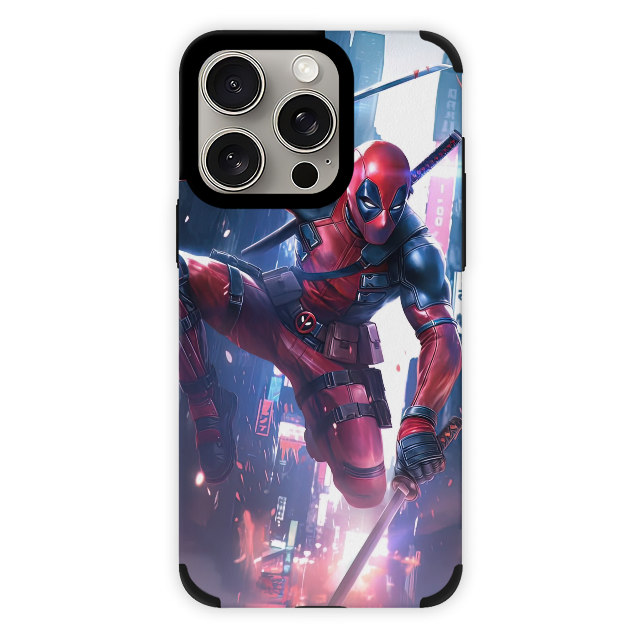 （画像用） Deadpool デッドプール 【iPhone15ProMax対応】 PUレザー スマホケース 耐衝撃＆黄変防止