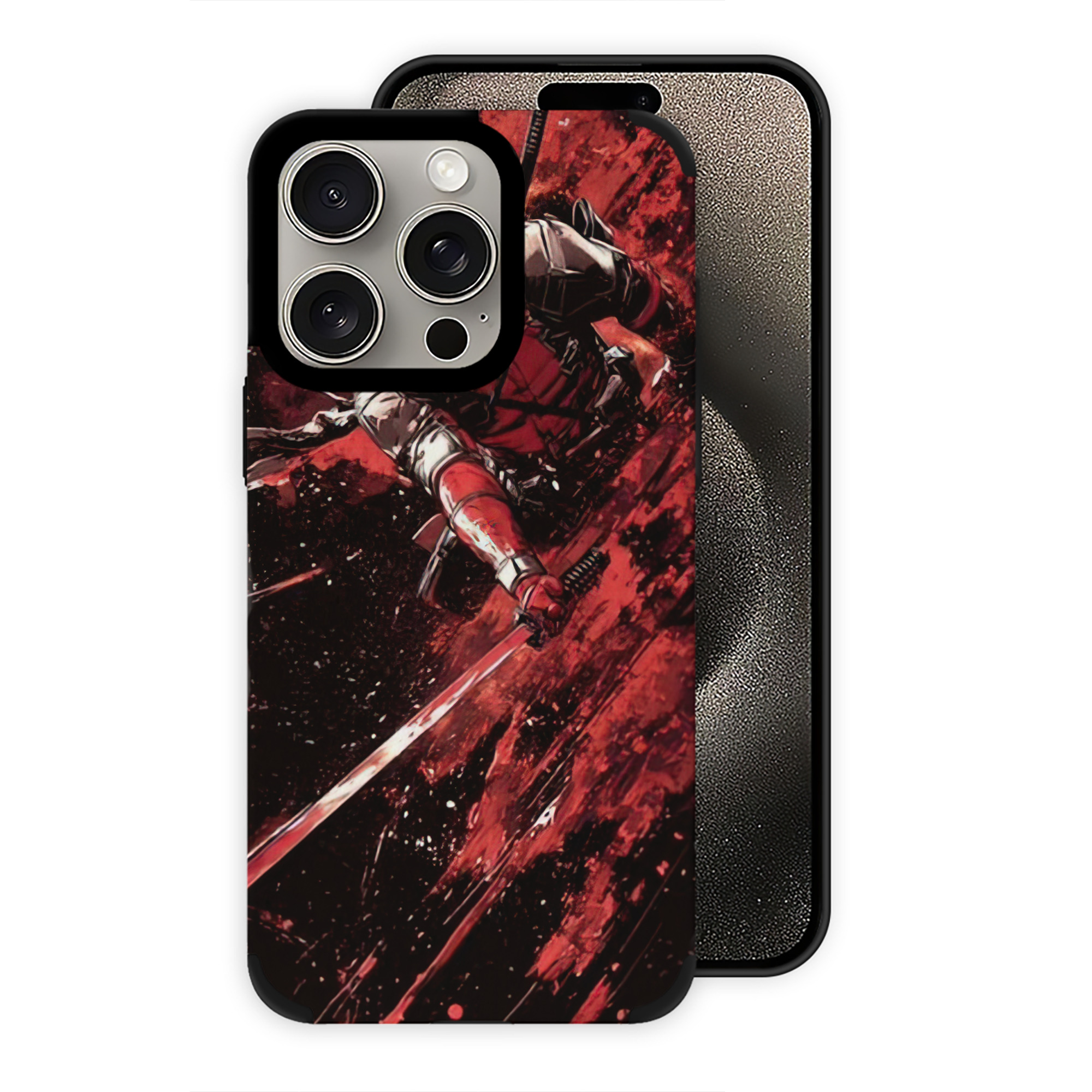 （画像用） Deadpool デッドプール 【iPhone15ProMax対応】 PUレザー スマホケース 耐衝撃＆黄変防止