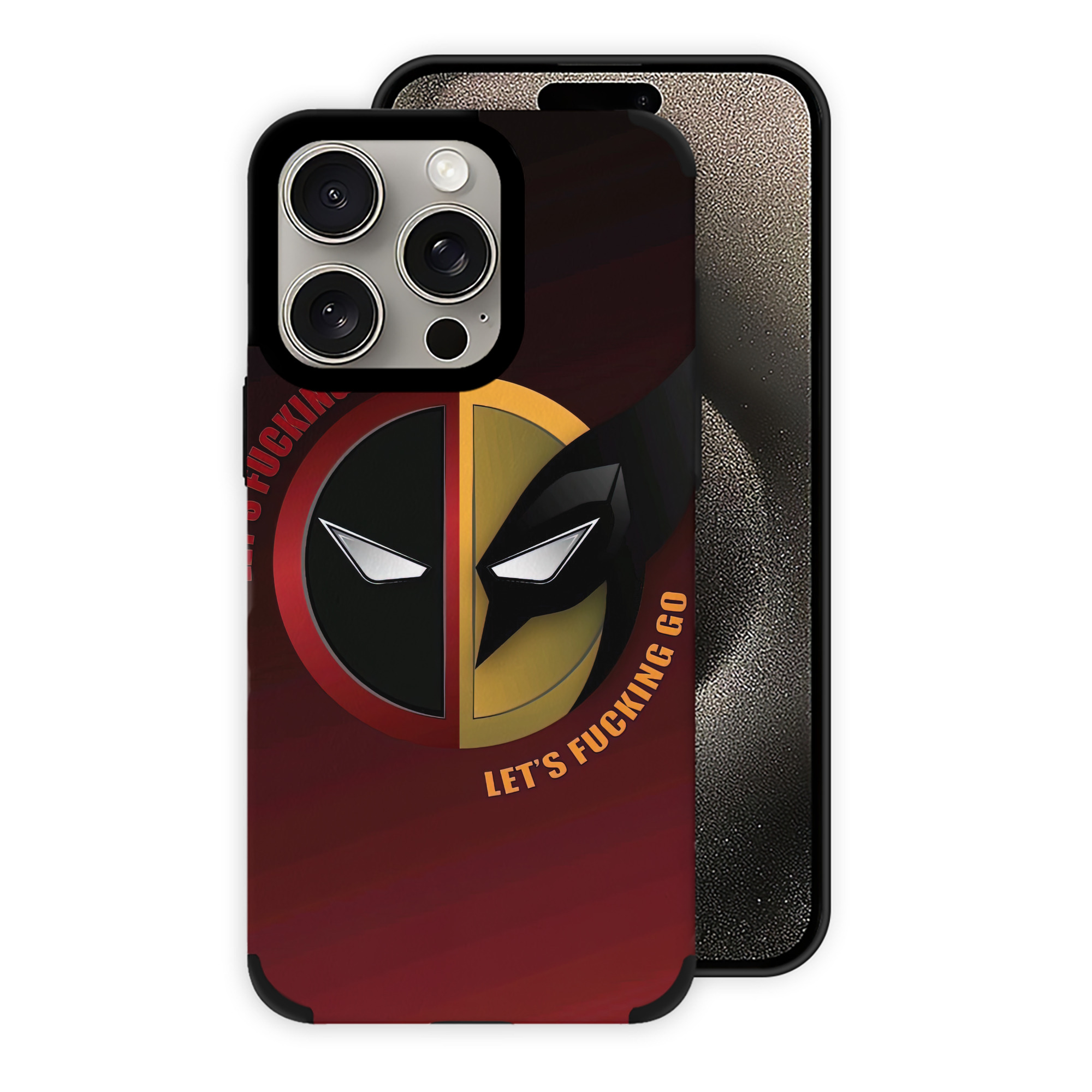 （画像用） Deadpool デッドプール 【iPhone15ProMax対応】 PUレザー スマホケース 耐衝撃＆黄変防止