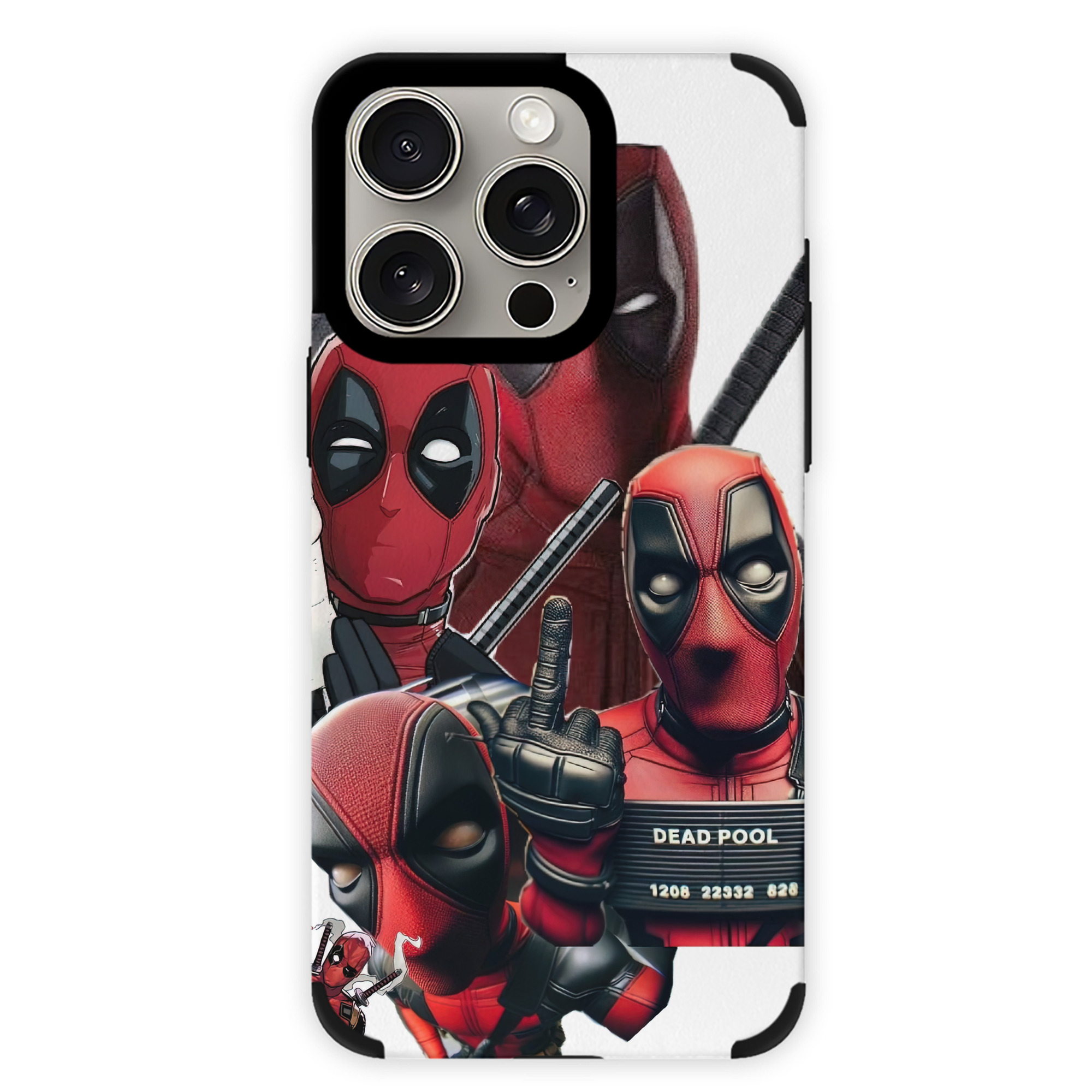 （画像用） Deadpool デッドプール 【iPhone15ProMax対応】 PUレザー スマホケース 耐衝撃＆黄変防止