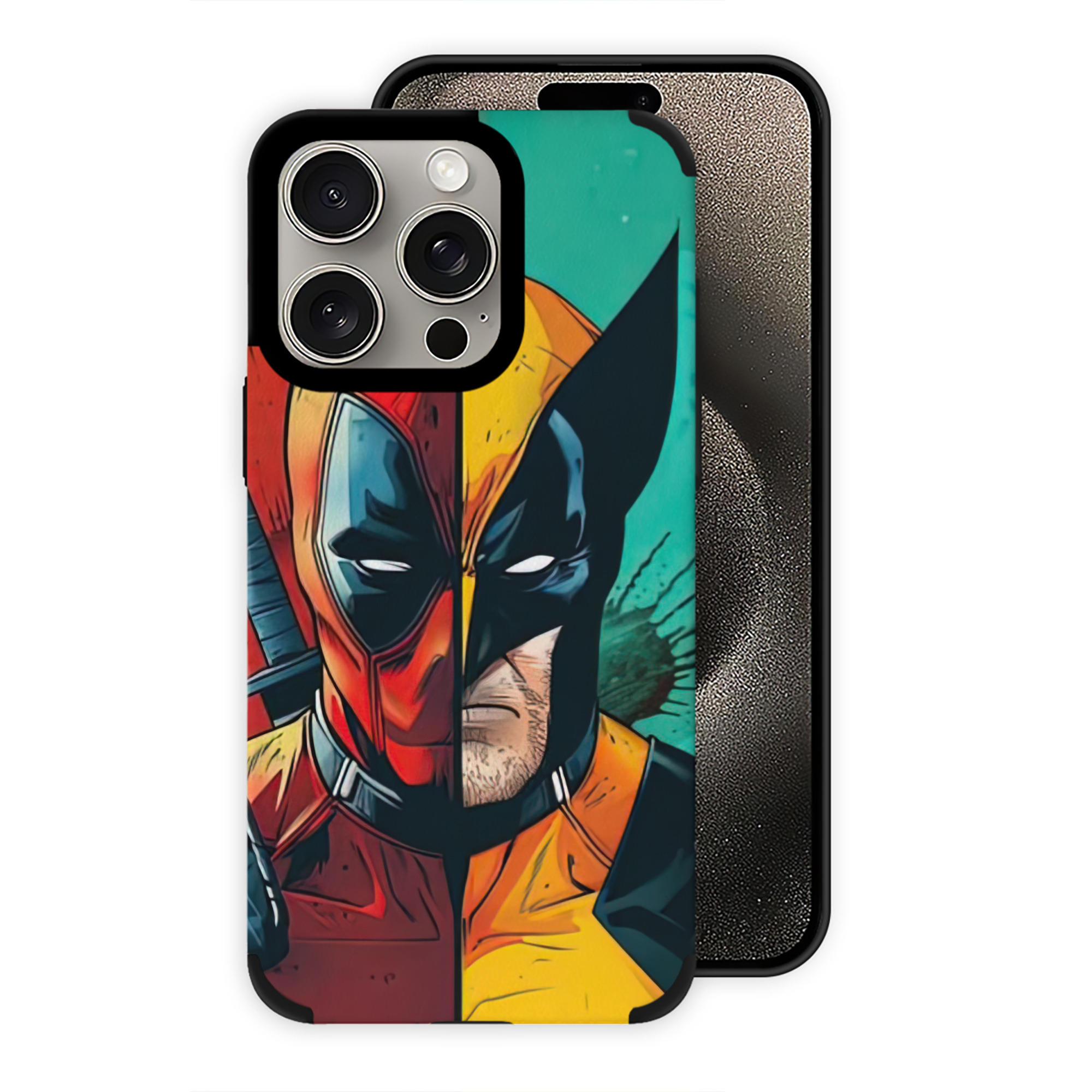 （画像用） Deadpool デッドプール 【iPhone15ProMax対応】 PUレザー スマホケース 耐衝撃＆黄変防止