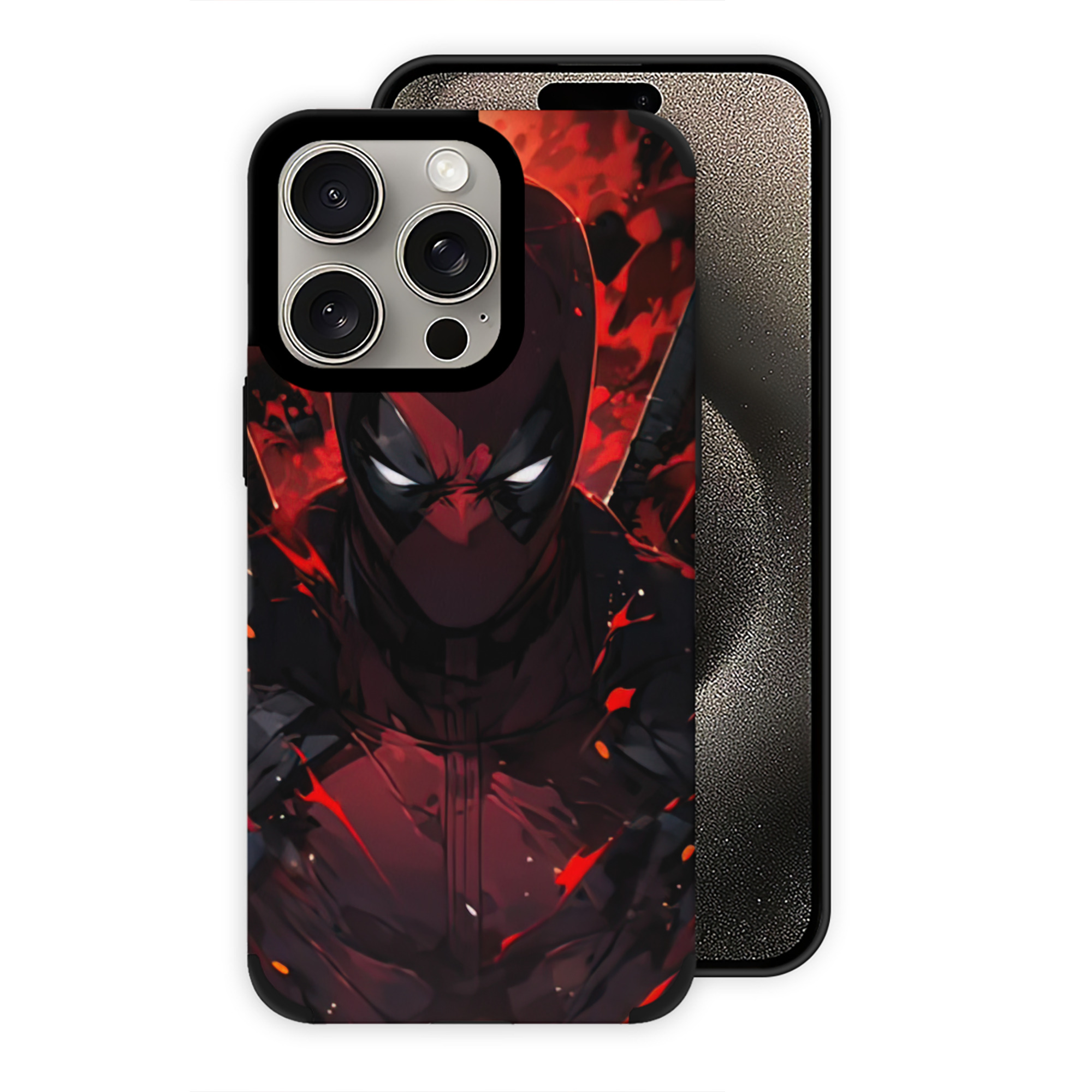 （画像用） Deadpool デッドプール 【iPhone15ProMax対応】 PUレザー スマホケース 耐衝撃＆黄変防止