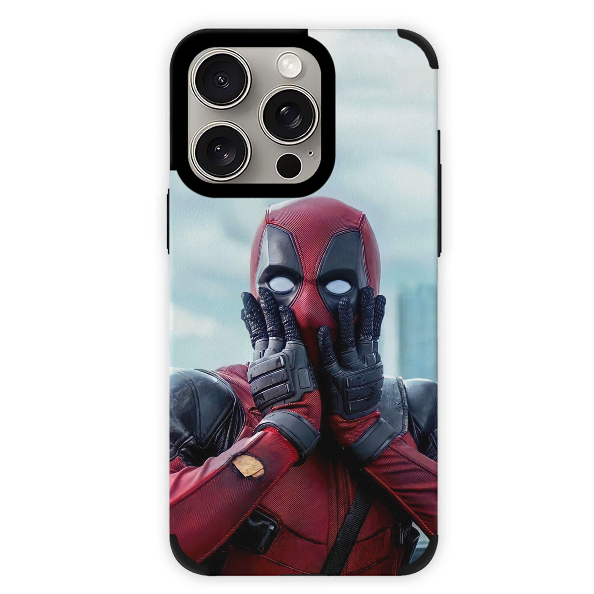 （画像用） Deadpool デッドプール 【iPhone15ProMax対応】 PUレザー スマホケース 耐衝撃＆黄変防止