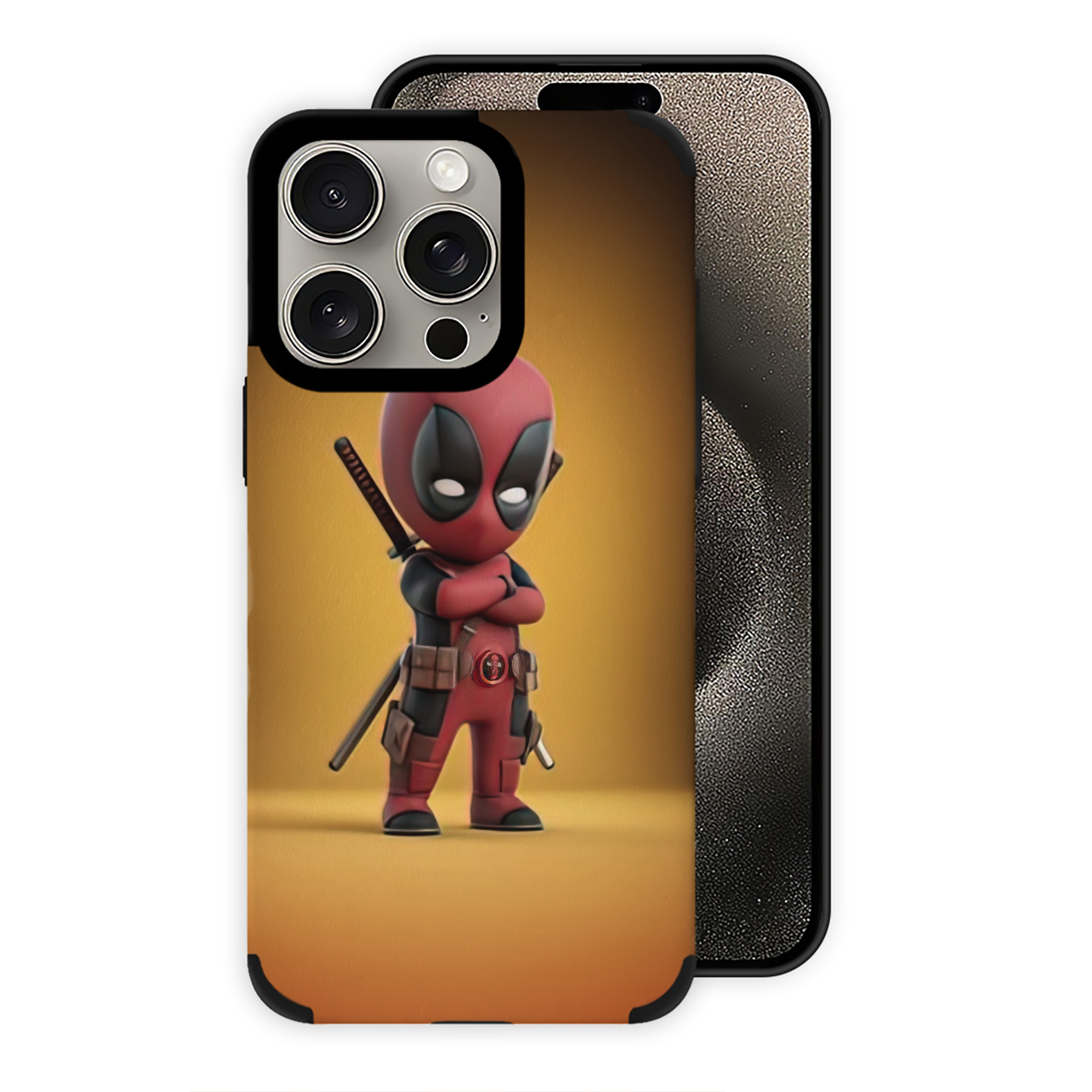 （画像用） Deadpool デッドプール 【iPhone15ProMax対応】 PUレザー スマホケース 耐衝撃＆黄変防止
