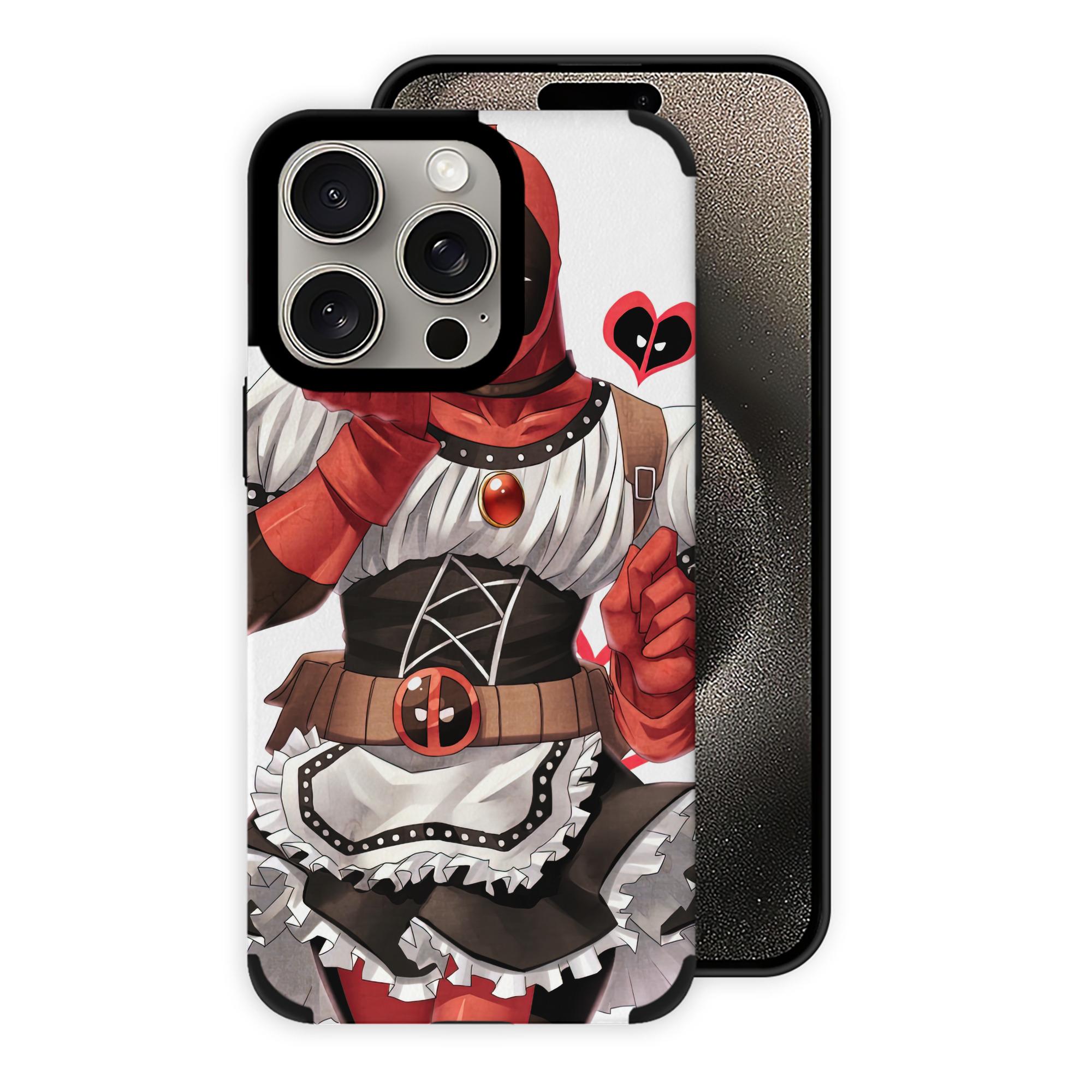 （画像用） Deadpool デッドプール 【iPhone15ProMax対応】 PUレザー スマホケース 耐衝撃＆黄変防止