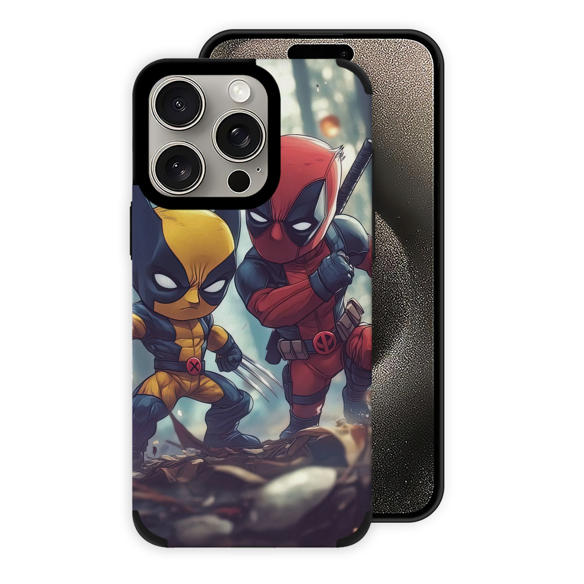 （画像用） Deadpool デッドプール 【iPhone15ProMax対応】 PUレザー スマホケース 耐衝撃＆黄変防止