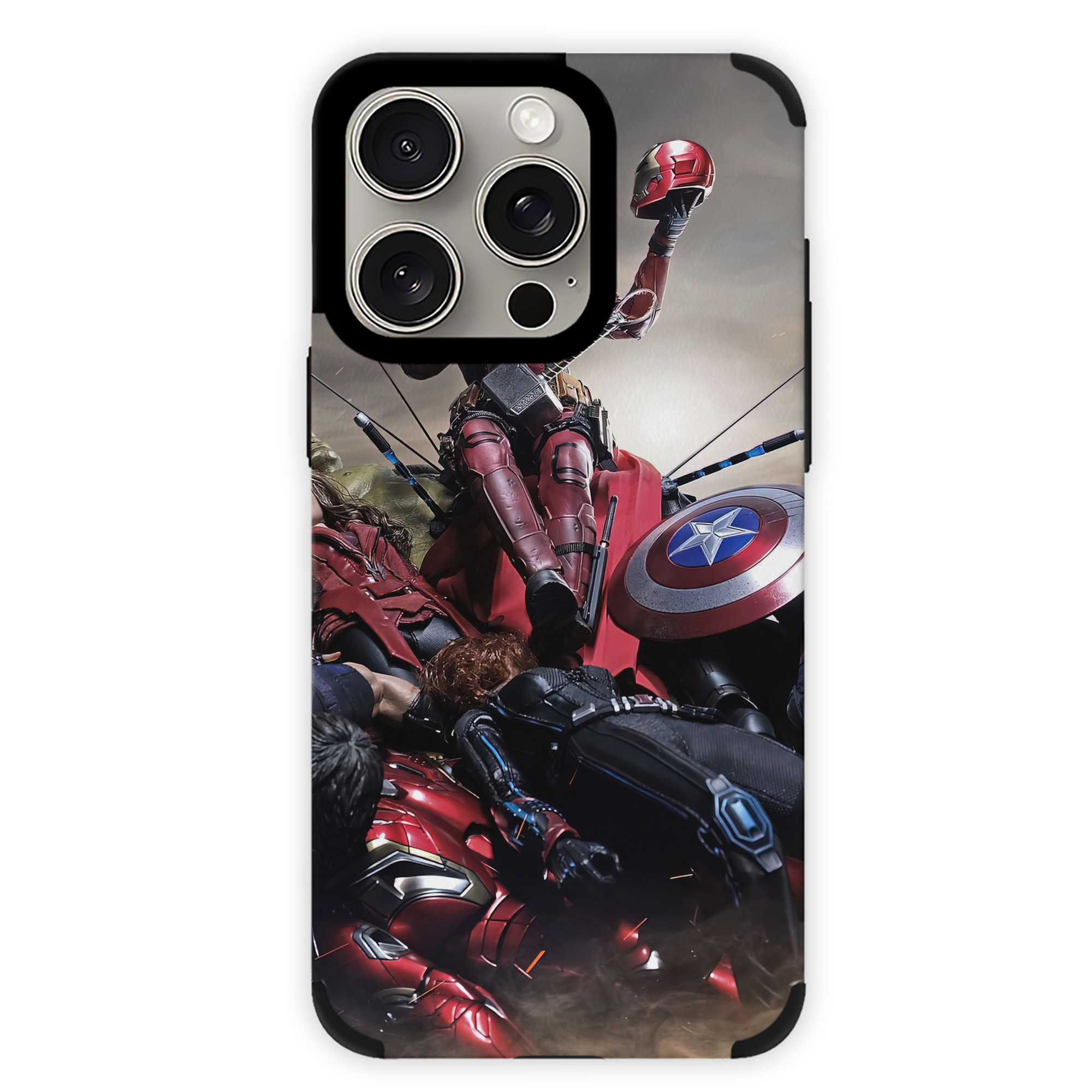 （画像用） Deadpool デッドプール 【iPhone15ProMax対応】 PUレザー スマホケース 耐衝撃＆黄変防止